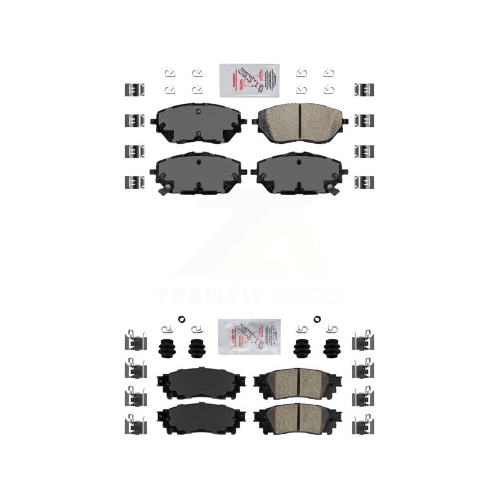 AmeriBRAKES - KNF-101698 - Front and Rear Disc Brake Pad Kits