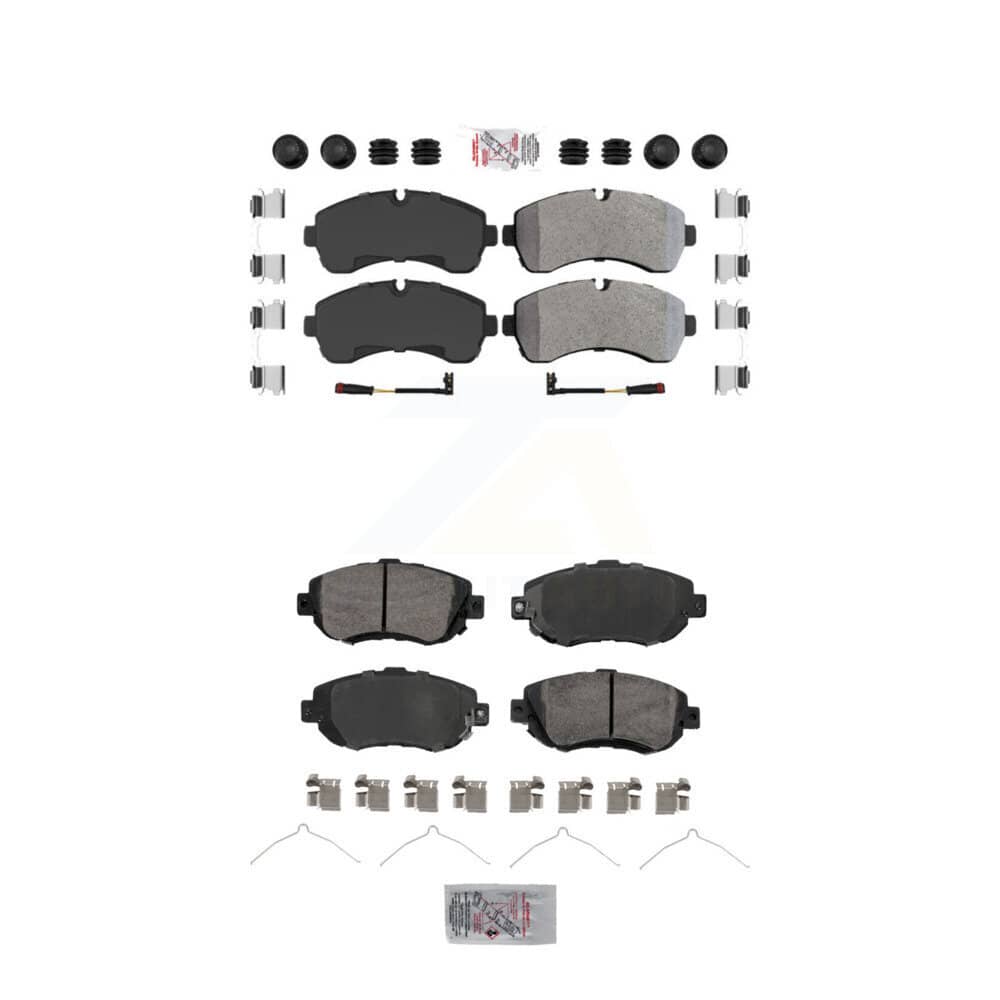 AmeriBRAKES - KNF-101907 - Front and Rear Disc Brake Pad Kits