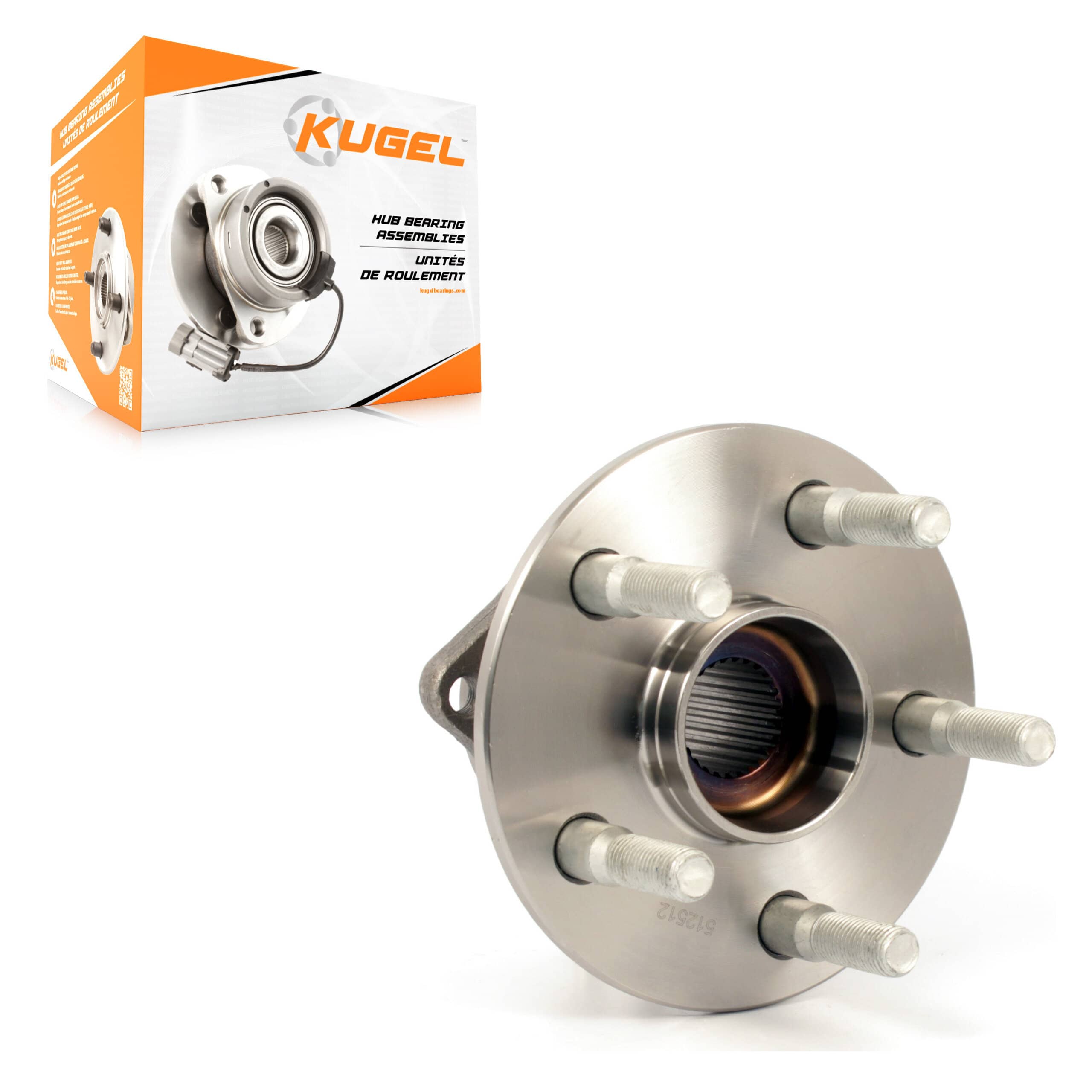 Kugel - 70-512512 - Rear Wheel Bearing and Hub Assembly