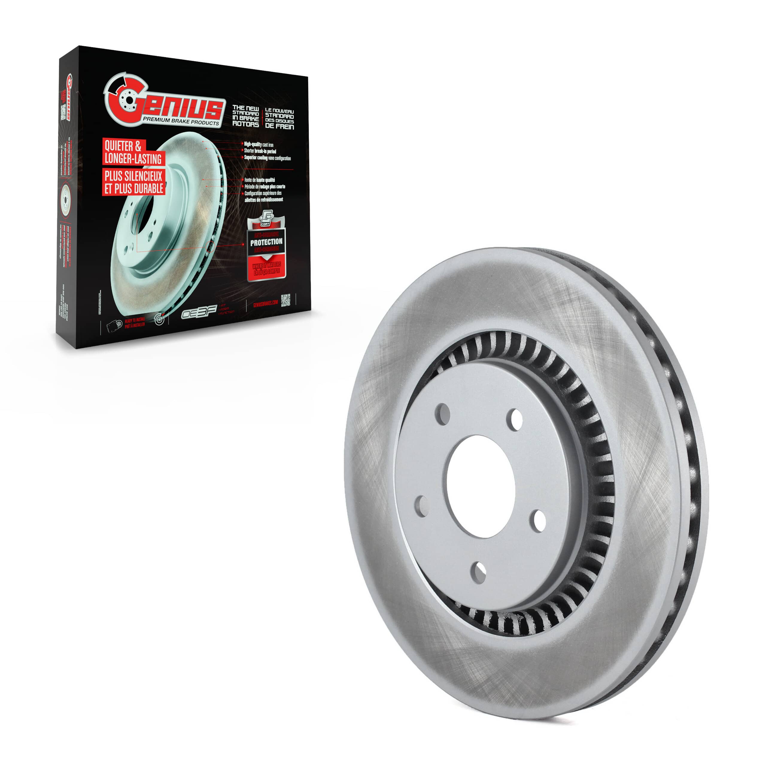 Genius - GCR-680282 - Front Disc Brake Rotor
