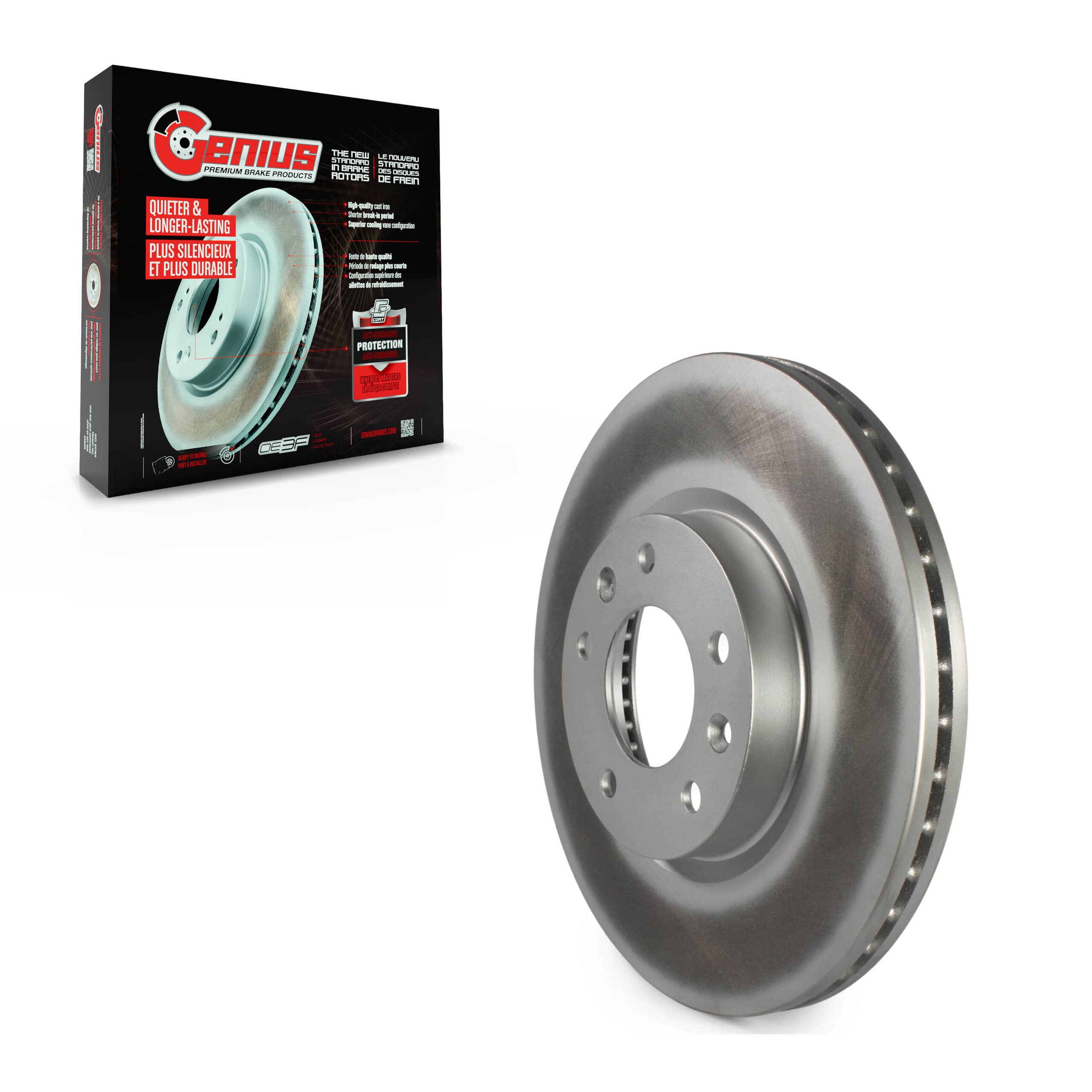 Genius - GCR-680404 - Front Disc Brake Rotor