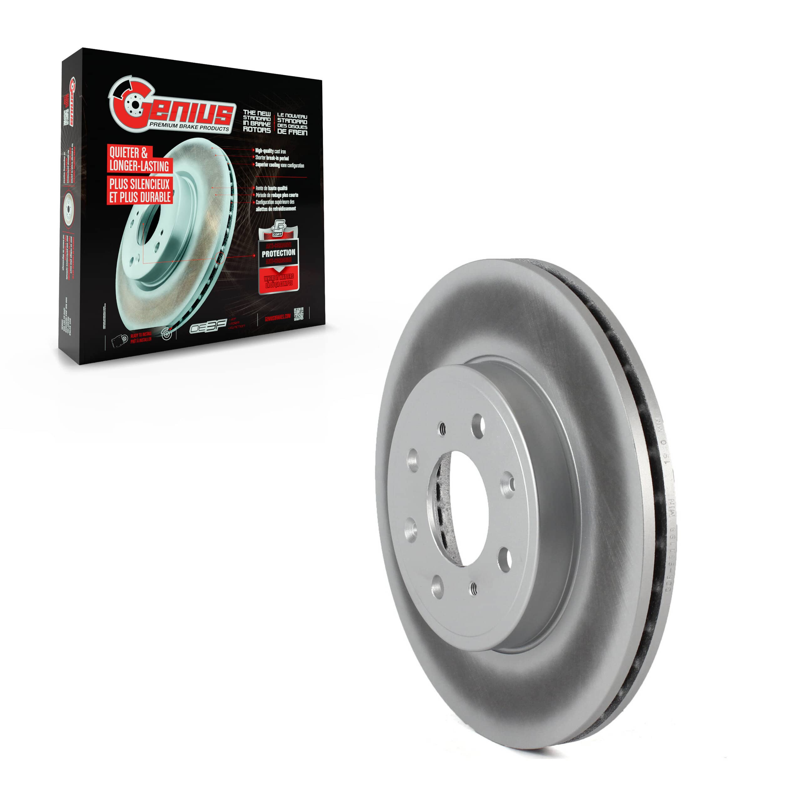 Genius - GCR-981199 - Front Disc Brake Rotor