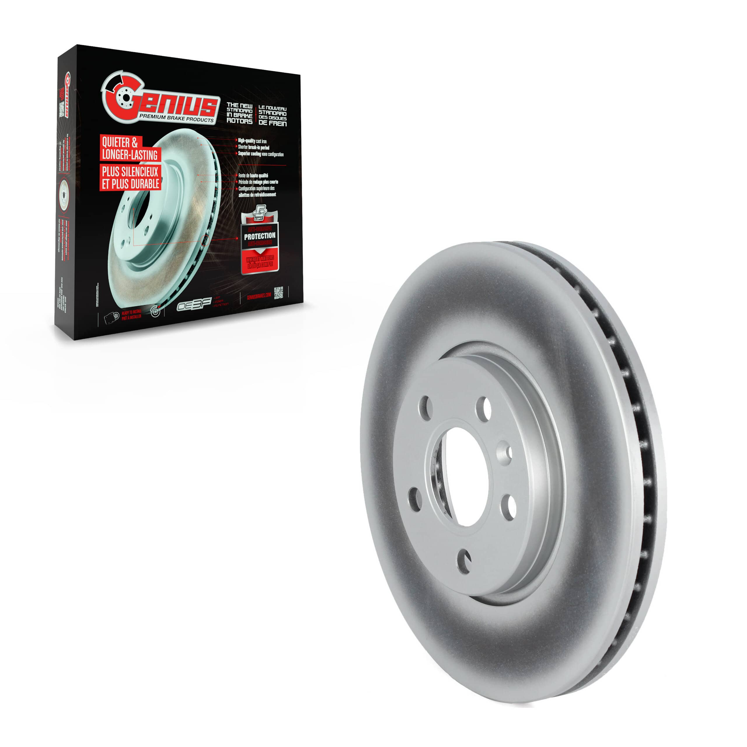 Genius - GCR-982496 - Front Disc Brake Rotor