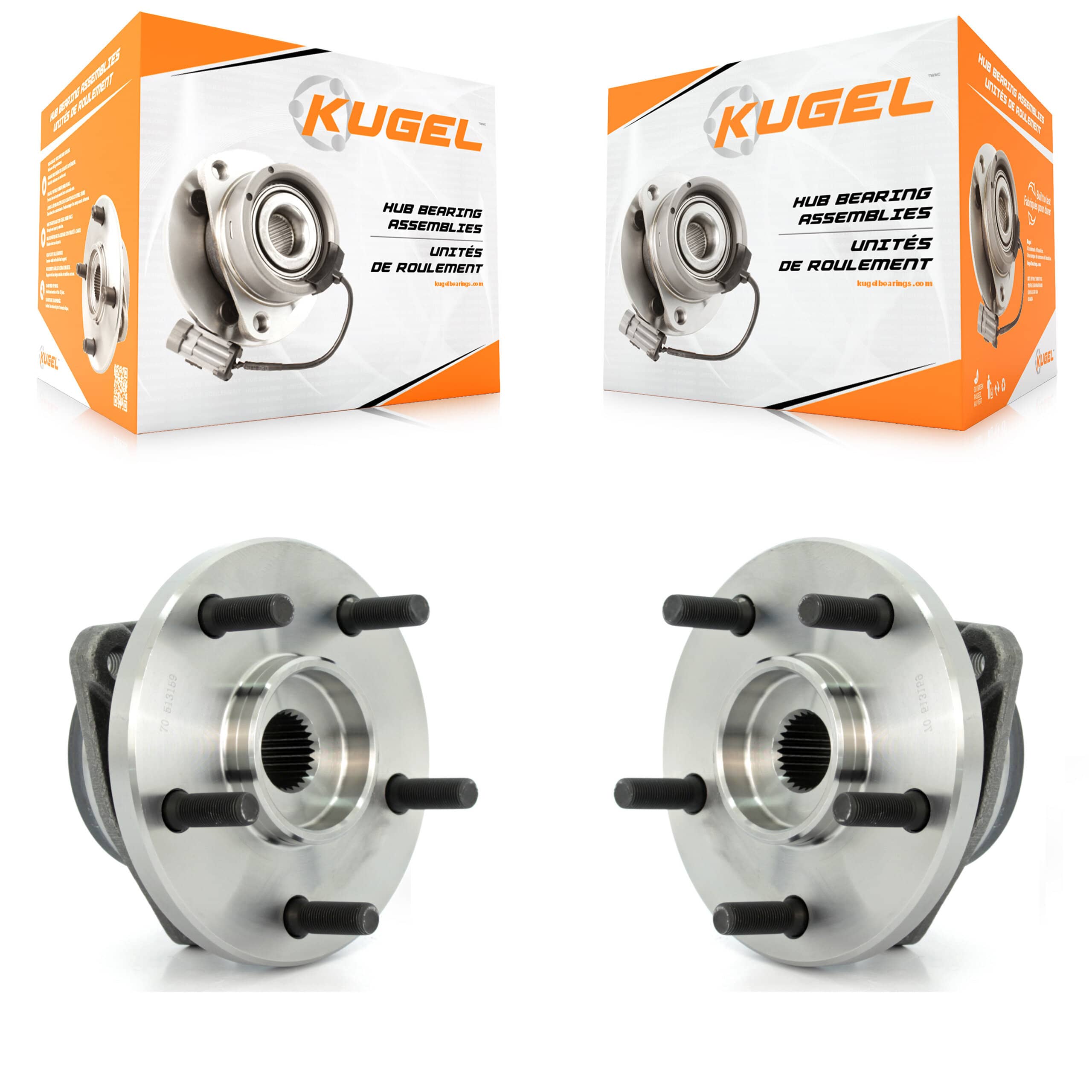Kugel - K70-100264 - Front Wheel Bearing and Hub Assembly Kits