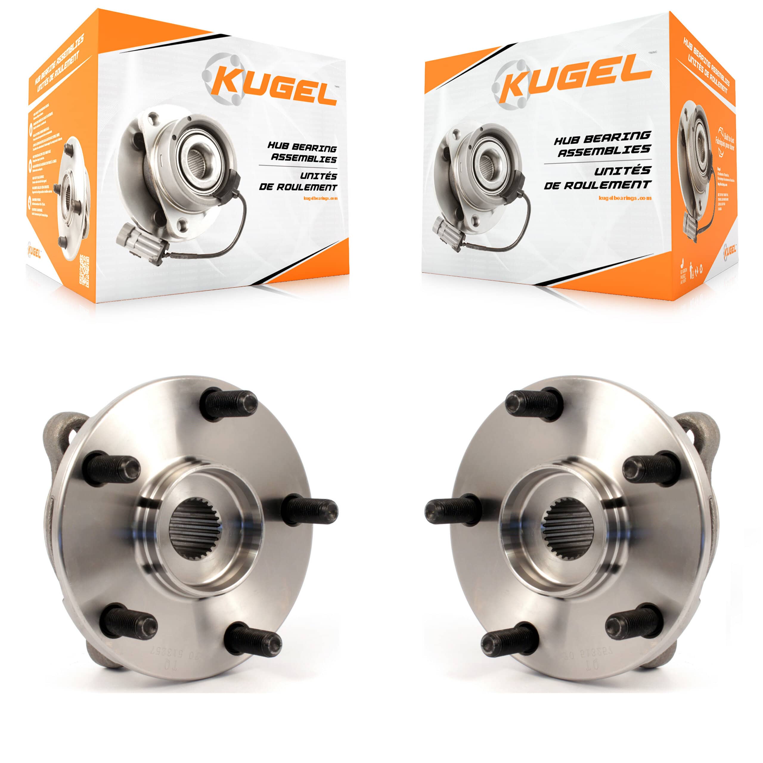 Kugel - K70-100312 - Front Wheel Bearing and Hub Assembly Kits
