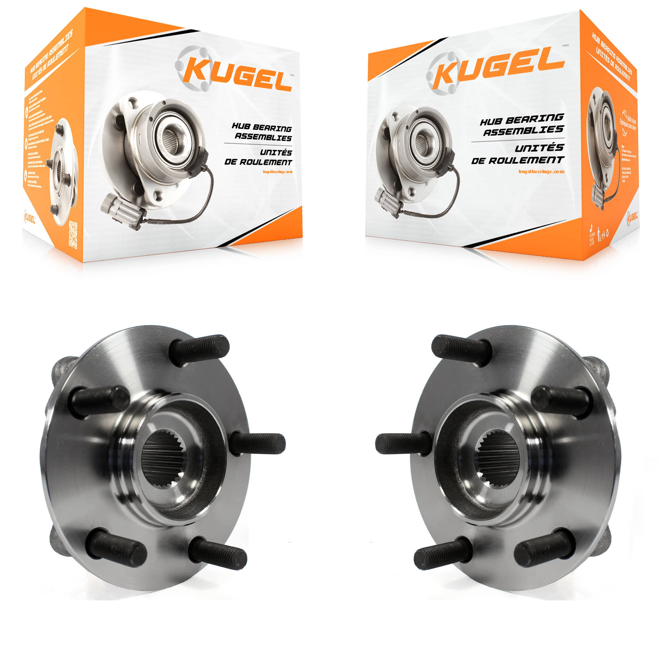 Kugel - K70-100345 - Front Wheel Bearing and Hub Assembly Kits