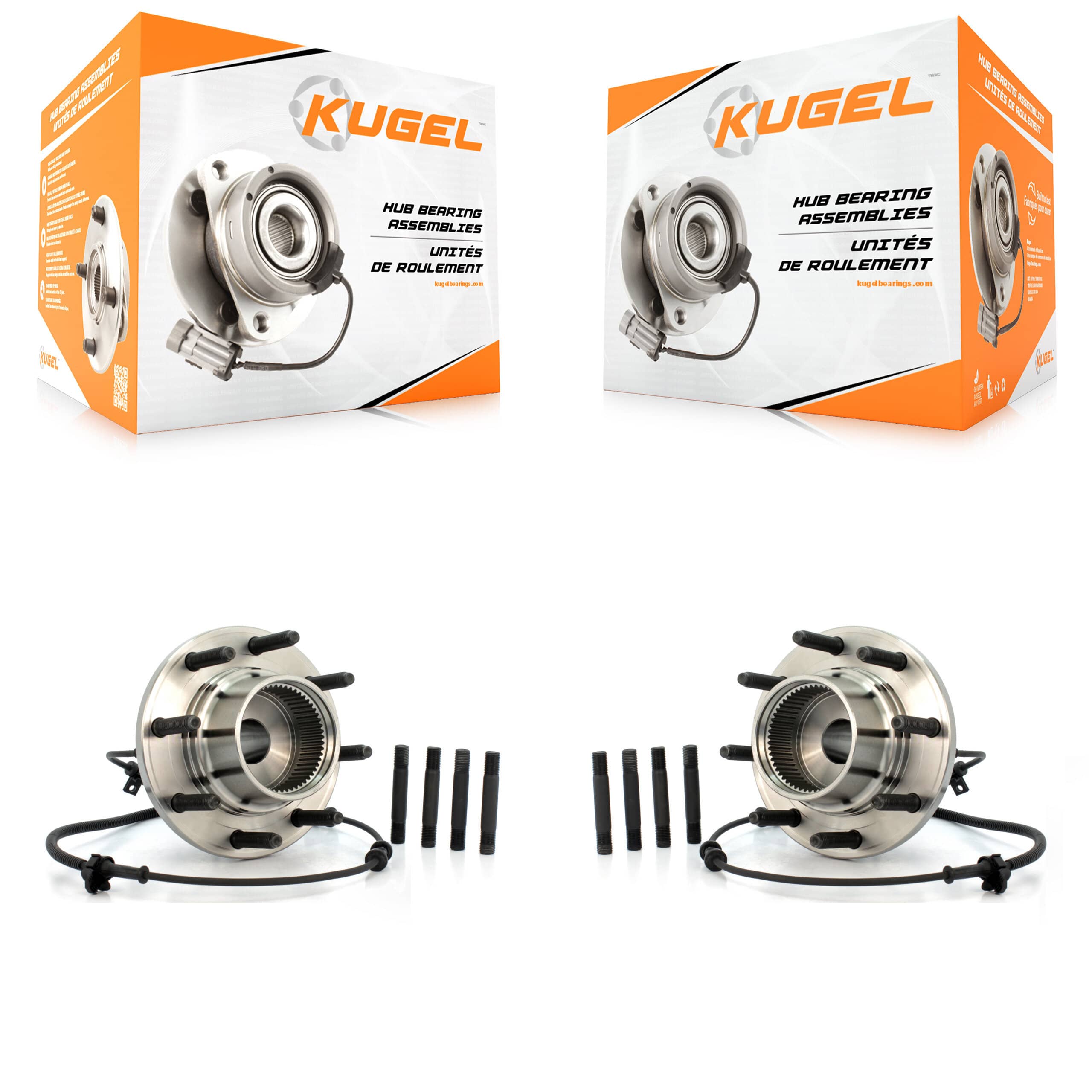 Kugel - K70-100380 - Front Wheel Bearing and Hub Assembly Kits