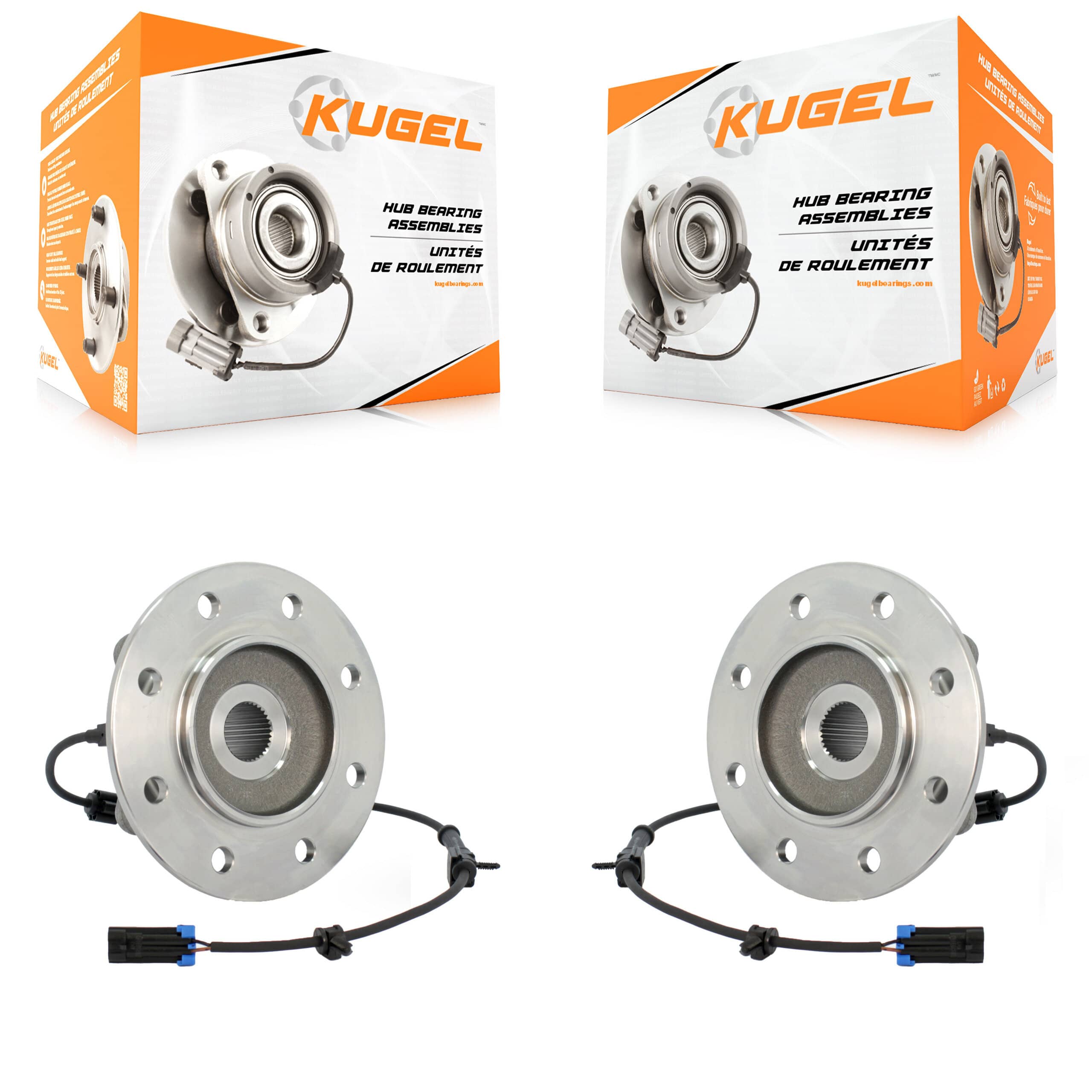 Kugel - K70-100392 - Front Wheel Bearing and Hub Assembly Kits