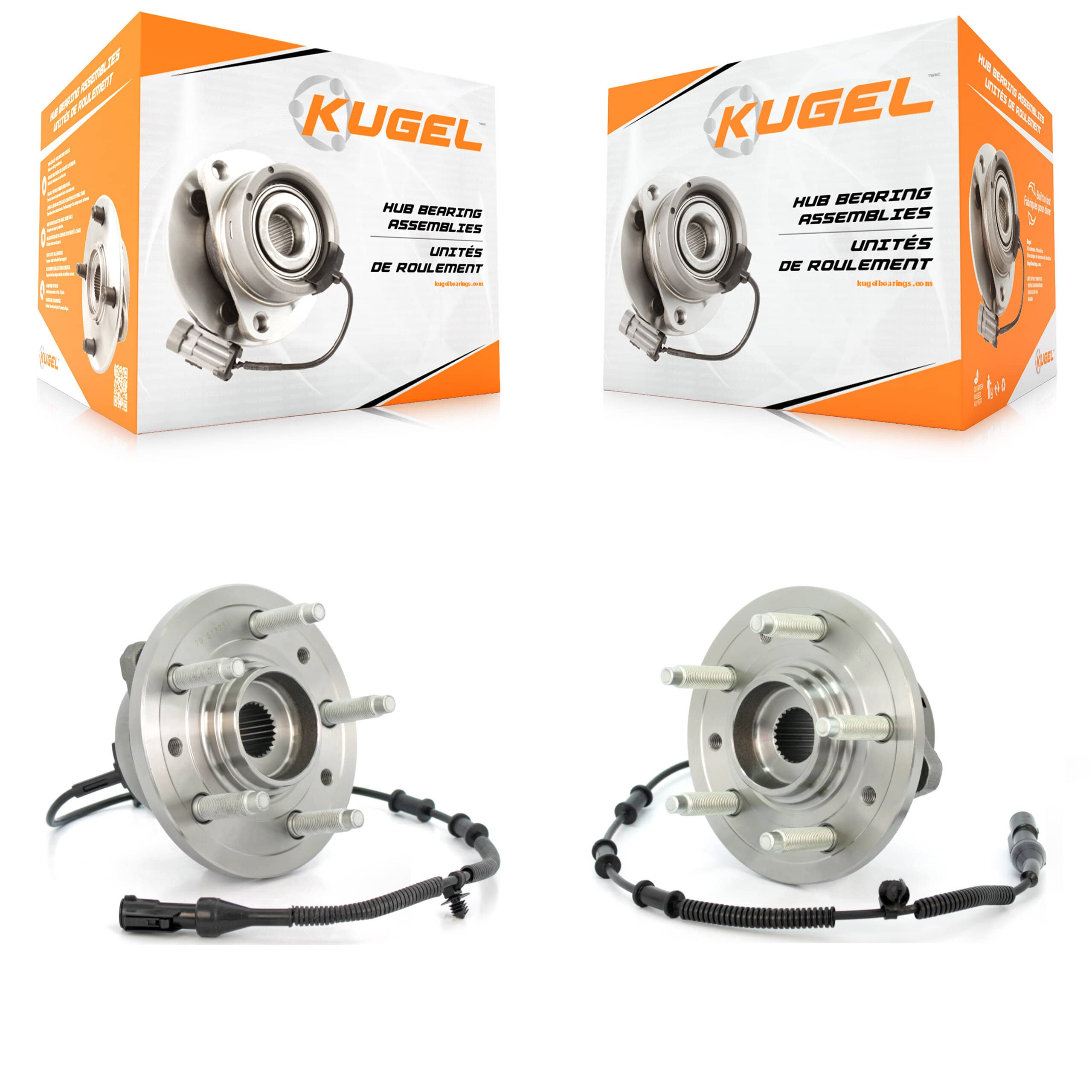Kugel - K70-100467 - Front Wheel Bearing and Hub Assembly Kits