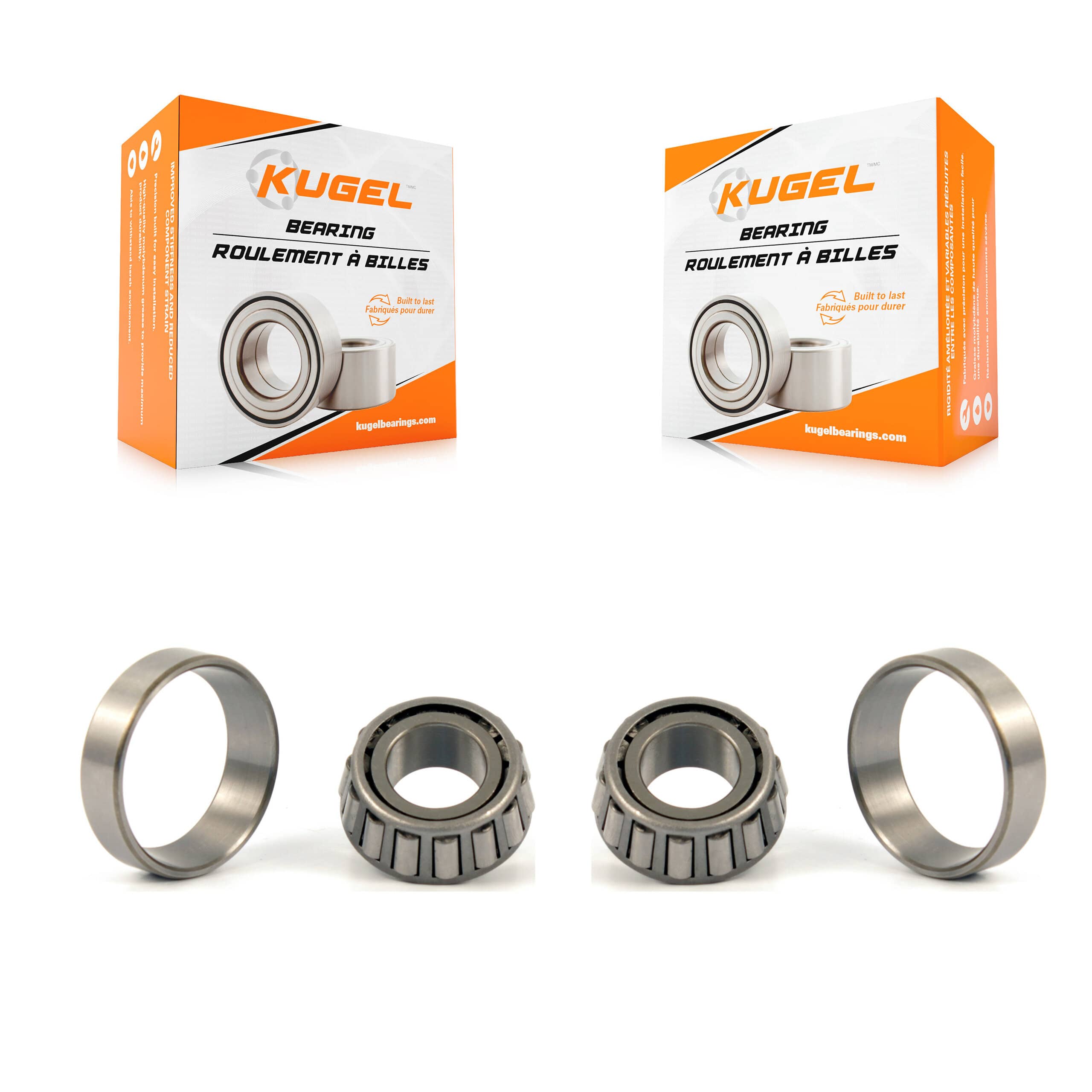 Kugel - K70-101083 - Front Outer Wheel Bearing and Race Set Kits