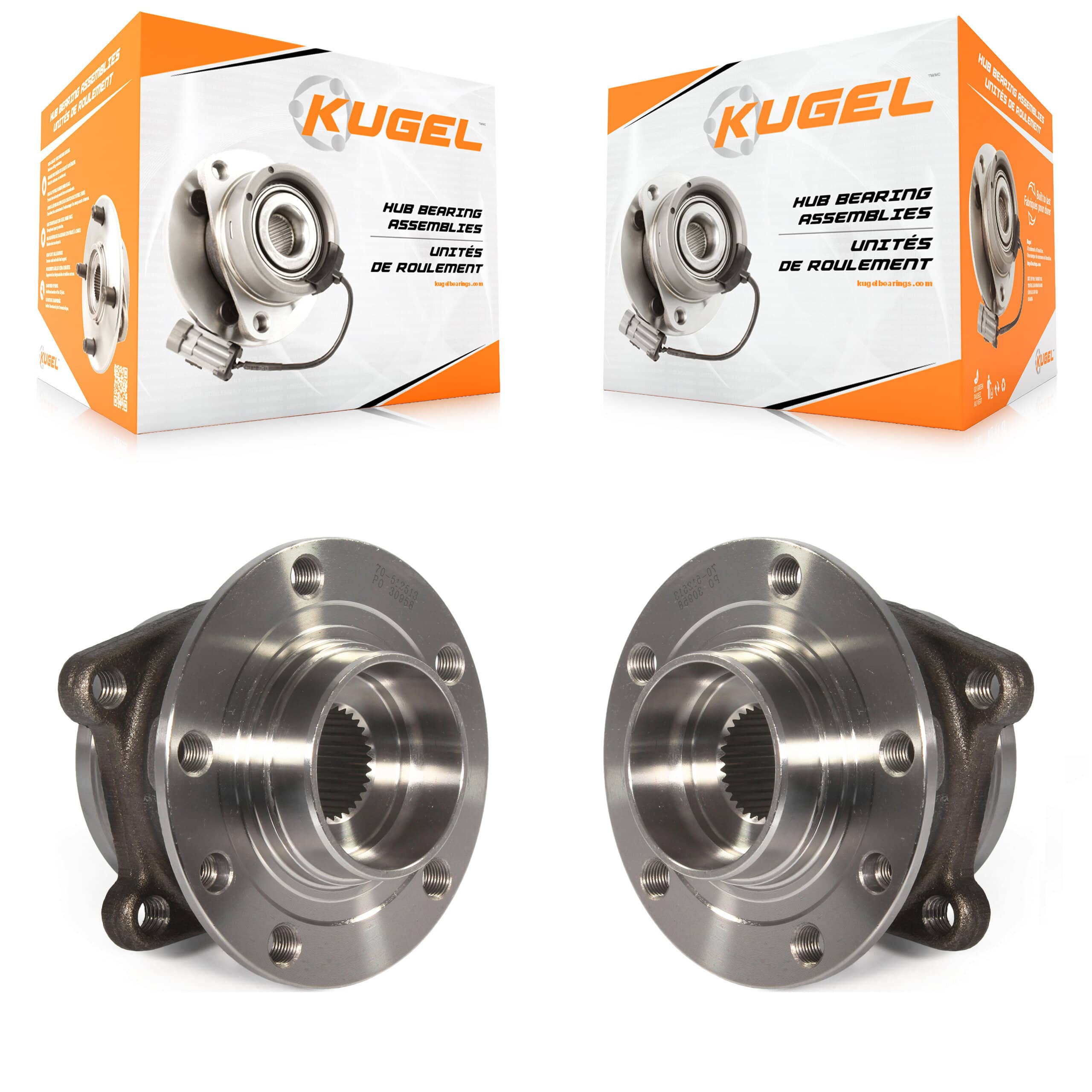 Kugel - K70-101402 - Front Wheel Bearing and Hub Assembly Kits