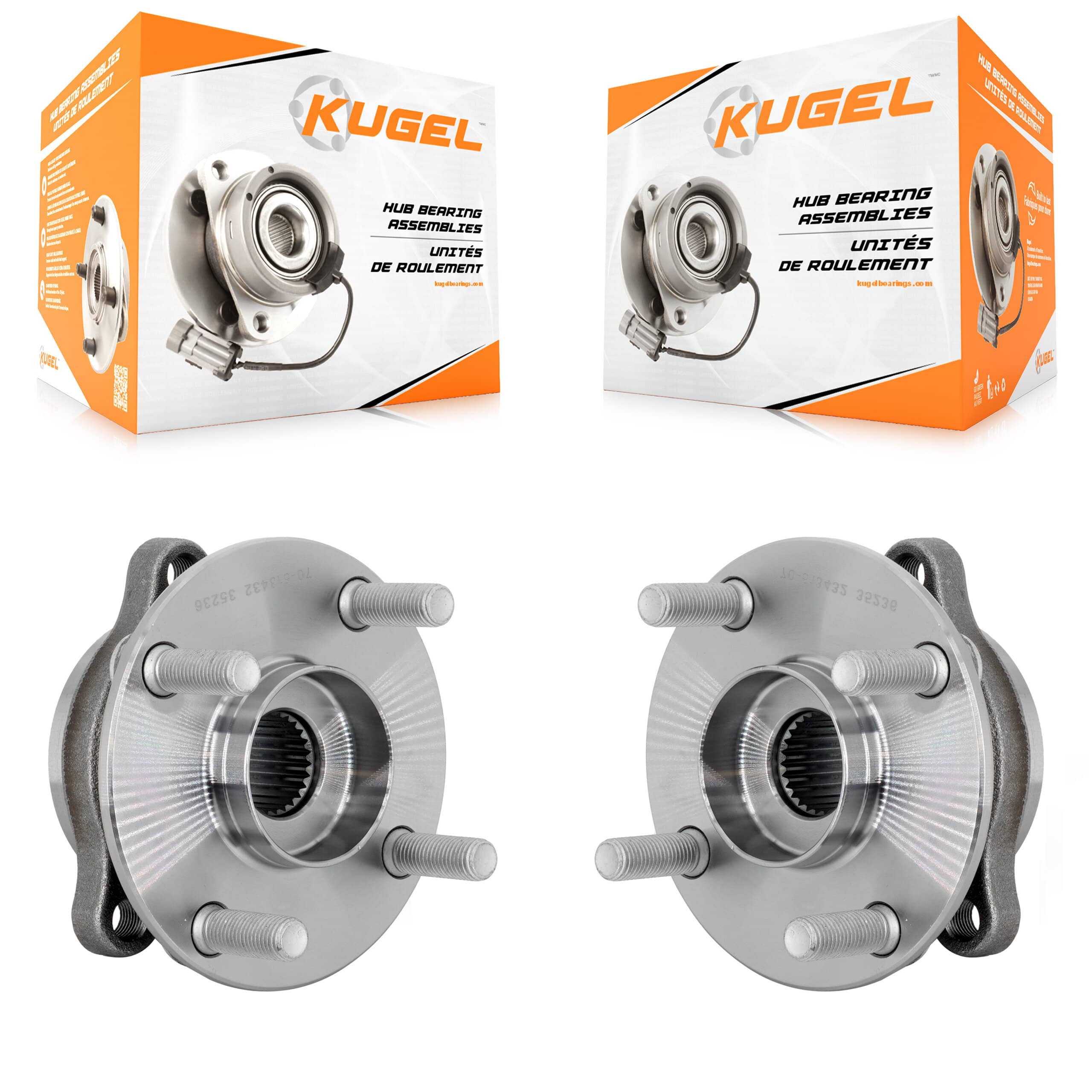 Kugel - K70-102086 - Front Wheel Bearing and Hub Assembly Kits