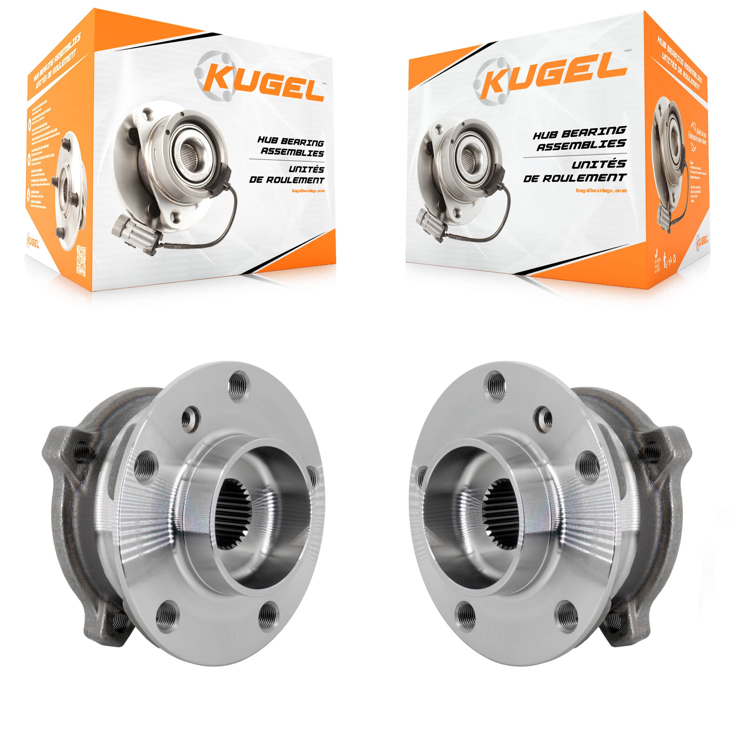 Kugel - K70-102186 - Front Wheel Bearing and Hub Assembly Kits