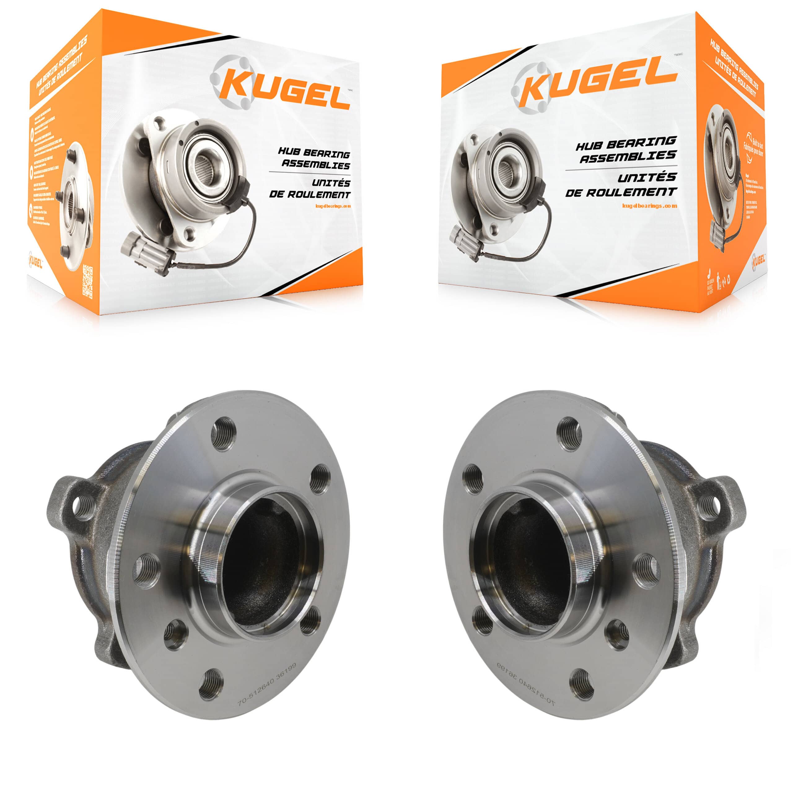 Kugel - K70-102267 - Front Wheel Bearing and Hub Assembly Kits