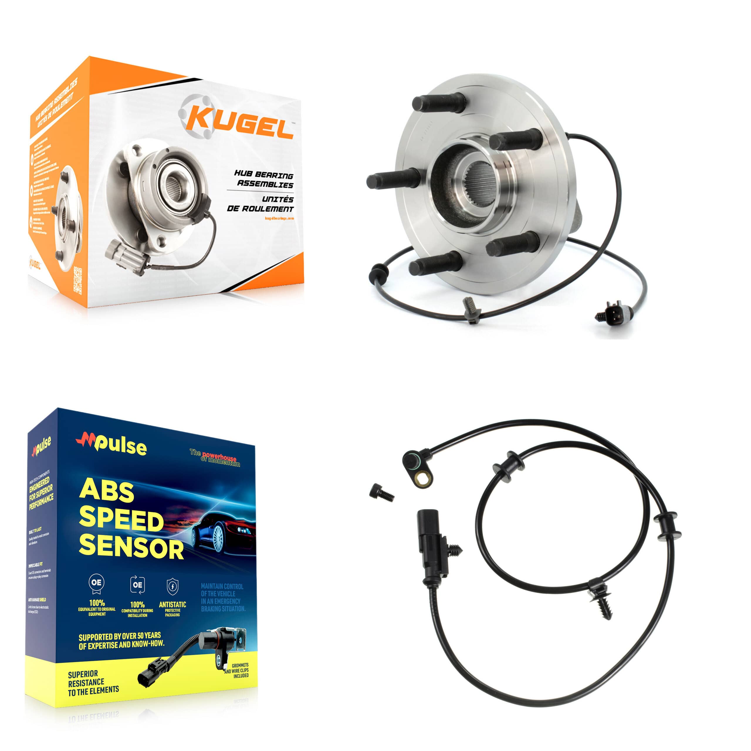 Kugel - K7S-100227 - Front Wheel Bearing and Hub Assembly Kits