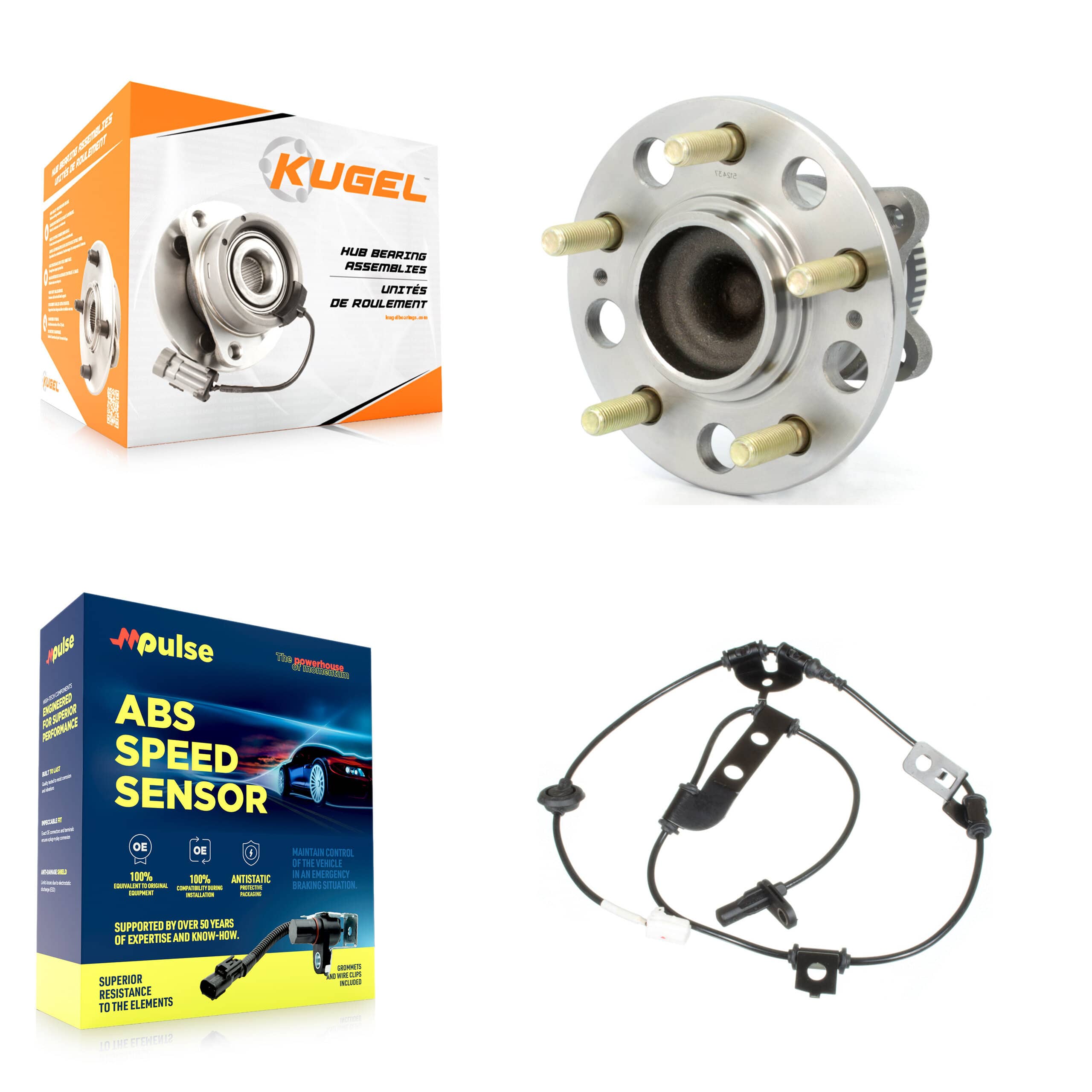 Kugel - K7S-100720 - Rear Wheel Bearing and Hub Assembly Kits