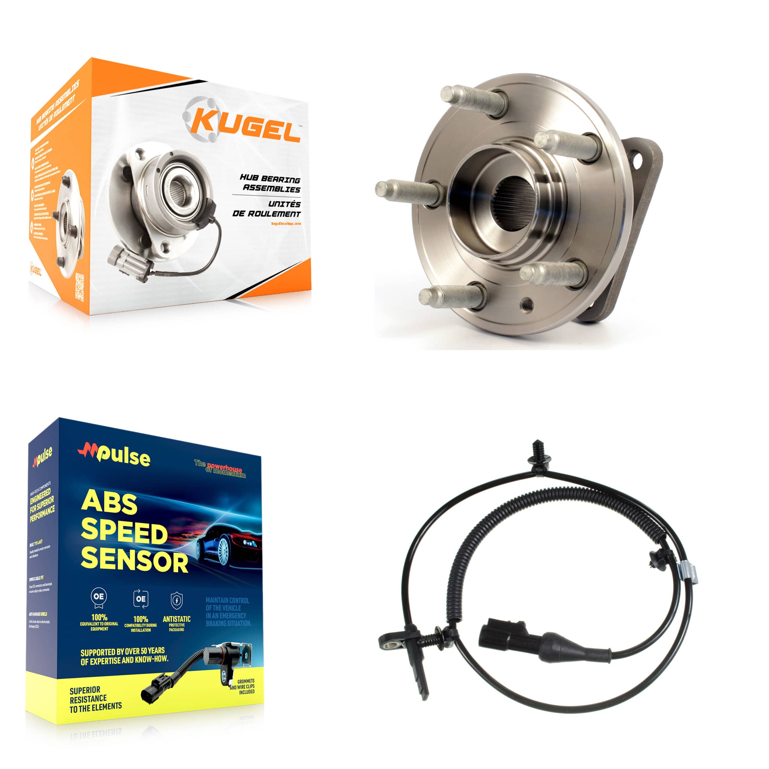 Kugel - K7S-100729 - Rear Wheel Bearing and Hub Assembly Kits
