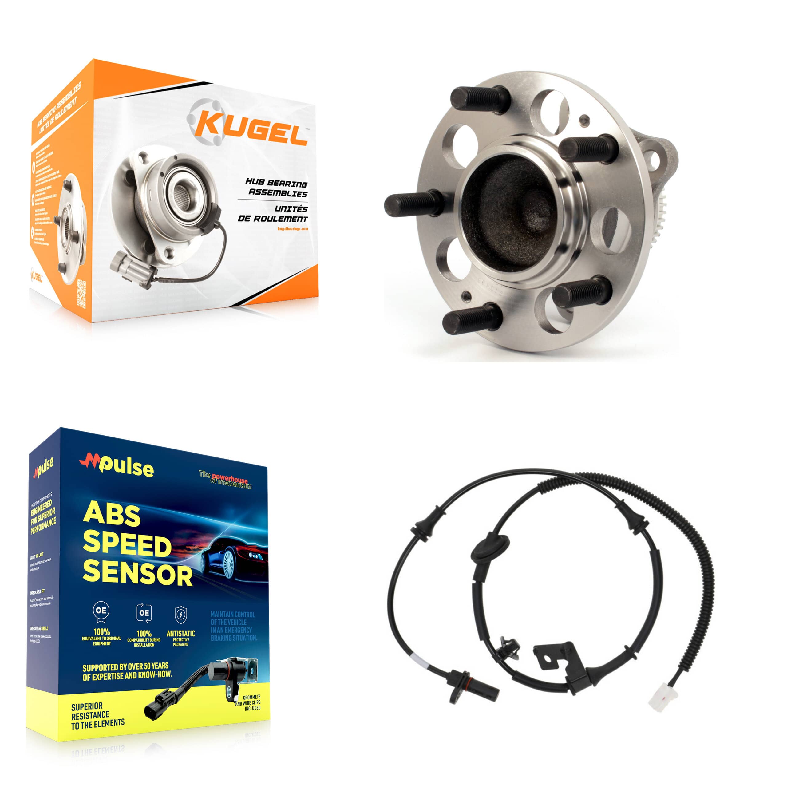 Kugel - K7S-100733 - Rear Wheel Bearing and Hub Assembly Kits