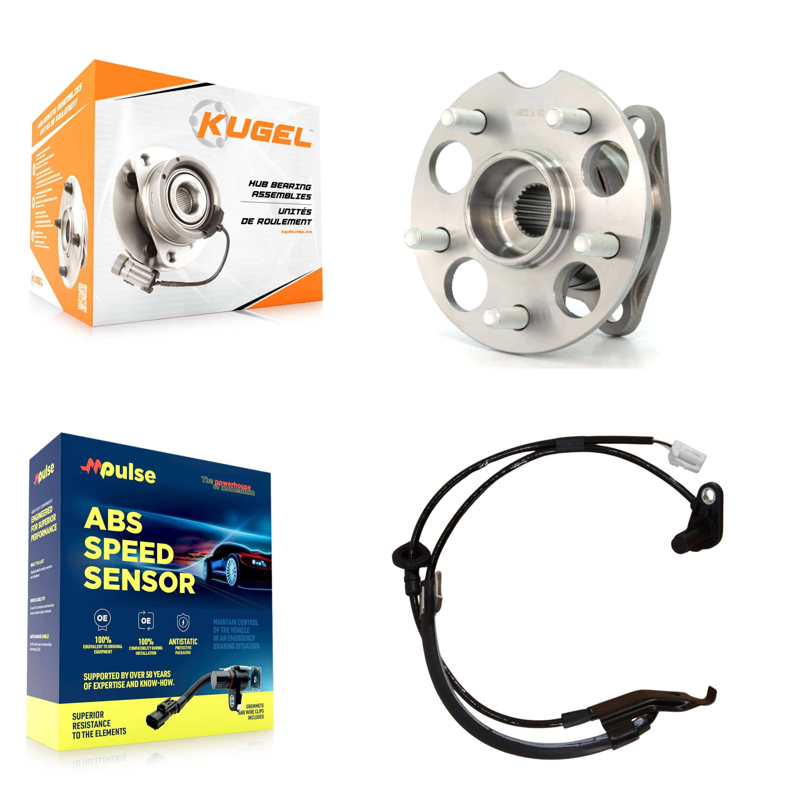 Kugel - K7S-100810 - Rear Wheel Bearing and Hub Assembly Kits