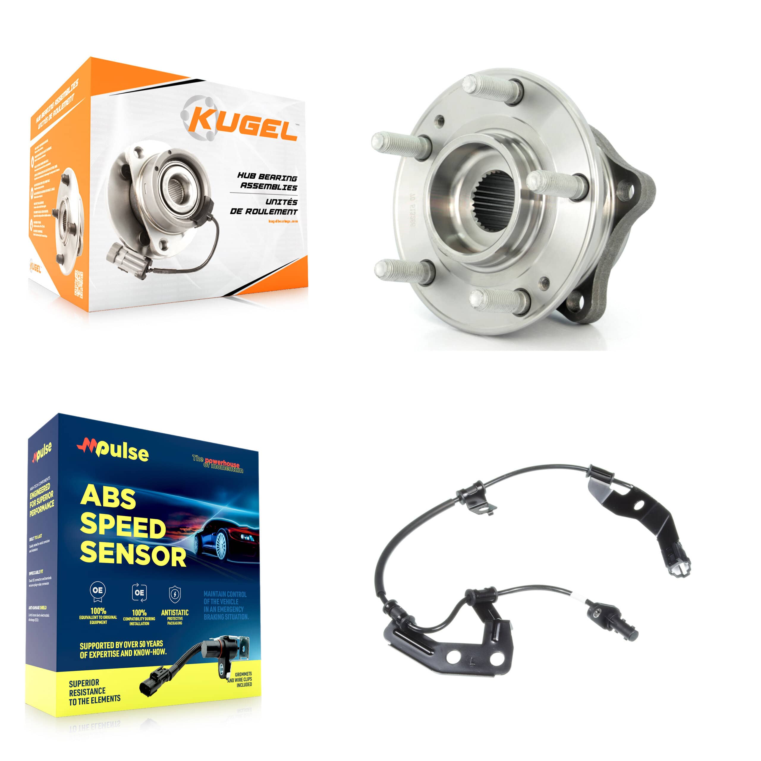 Kugel - K7S-100840 - Rear Wheel Bearing and Hub Assembly Kits