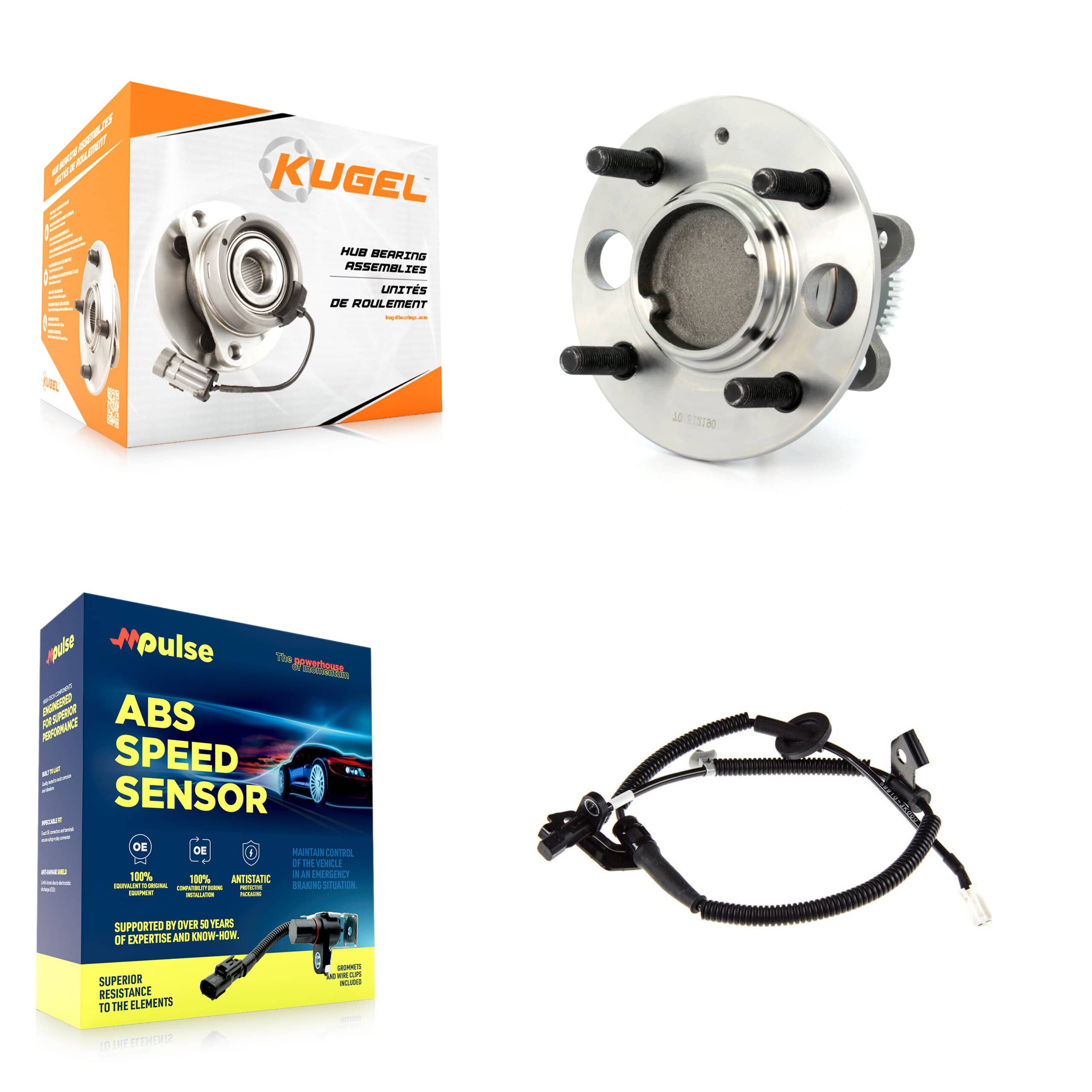 Kugel - K7S-100904 - Rear Wheel Bearing and Hub Assembly Kits