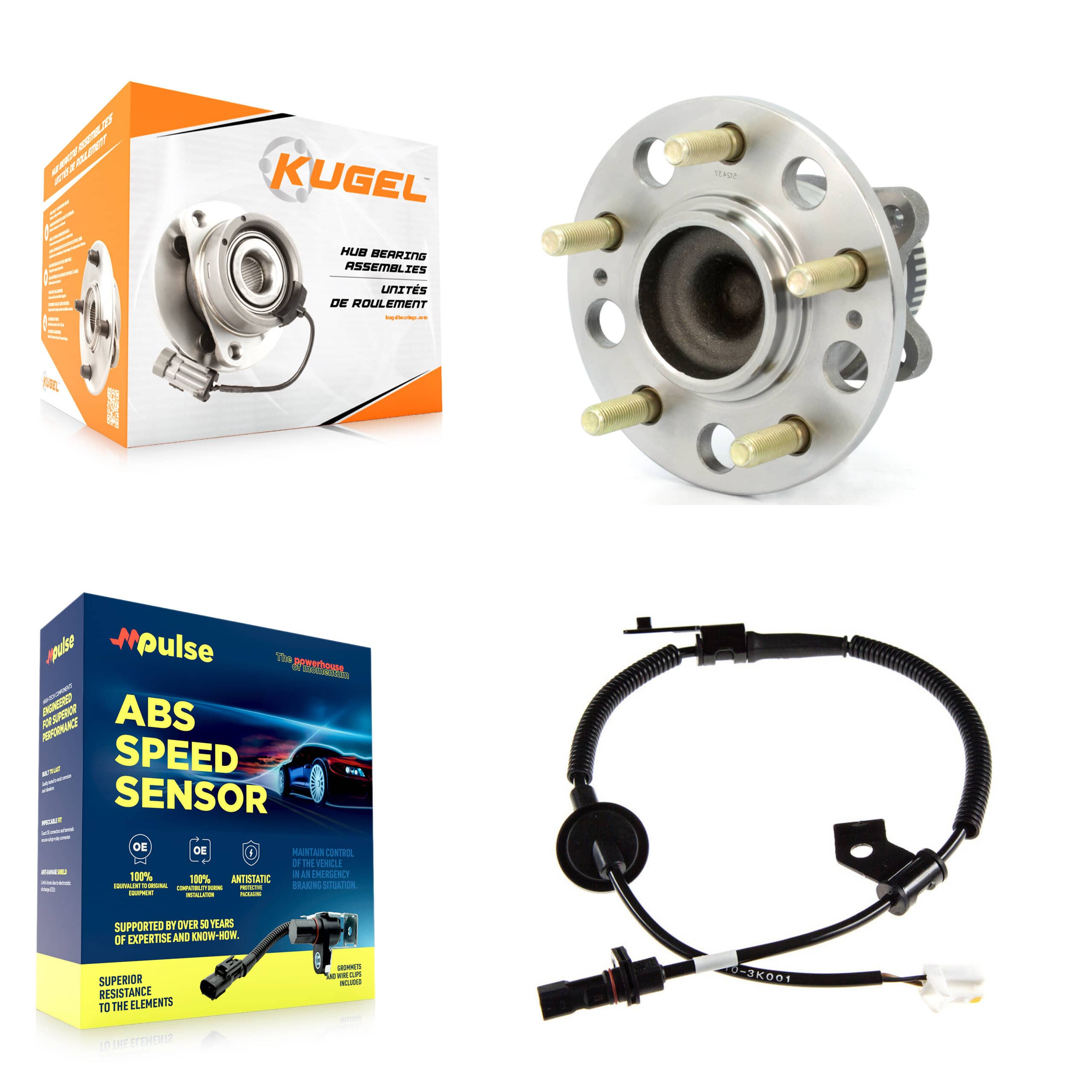Kugel - K7S-100907 - Rear Wheel Bearing and Hub Assembly Kits
