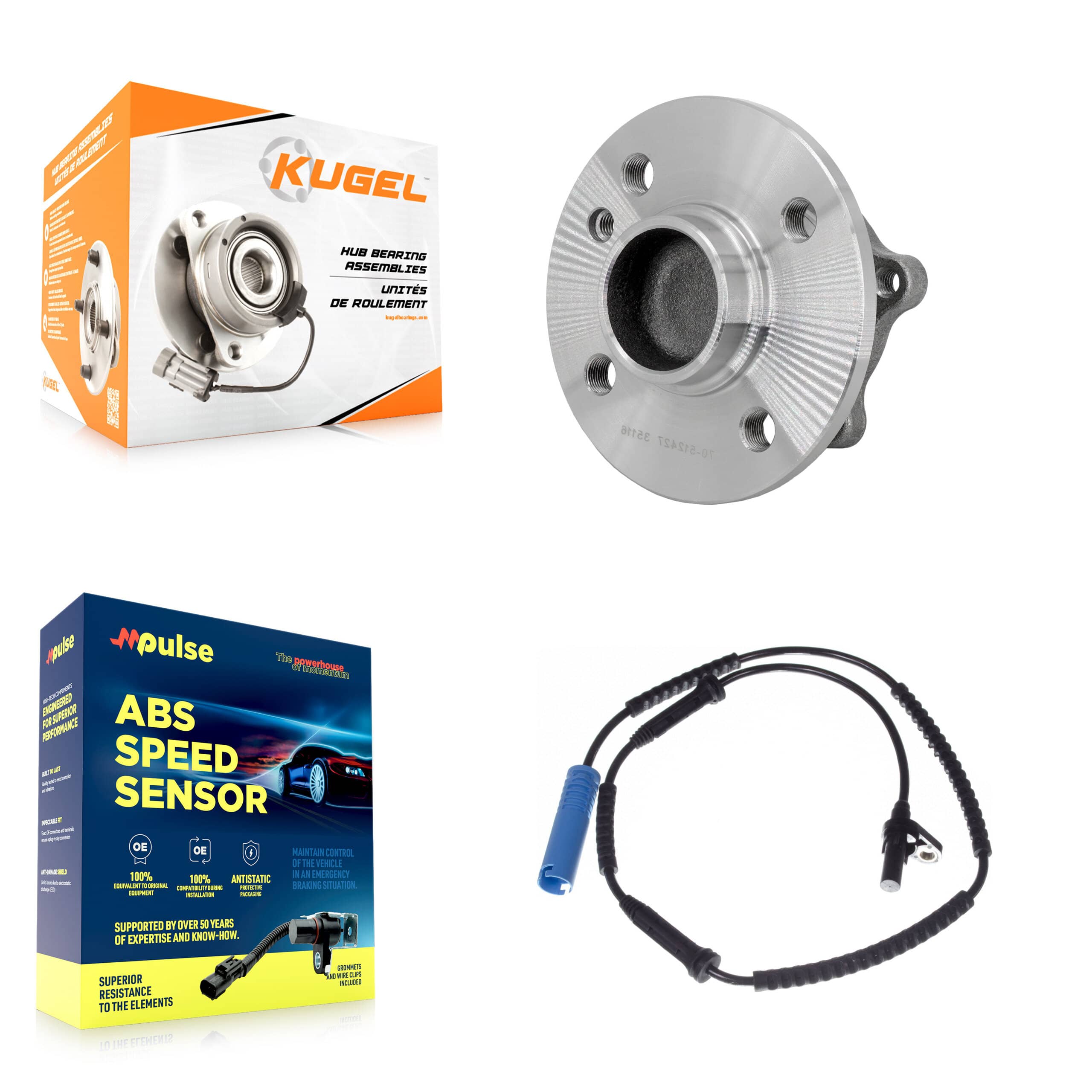 Kugel - K7S-101545 - Rear Wheel Bearing and Hub Assembly Kits