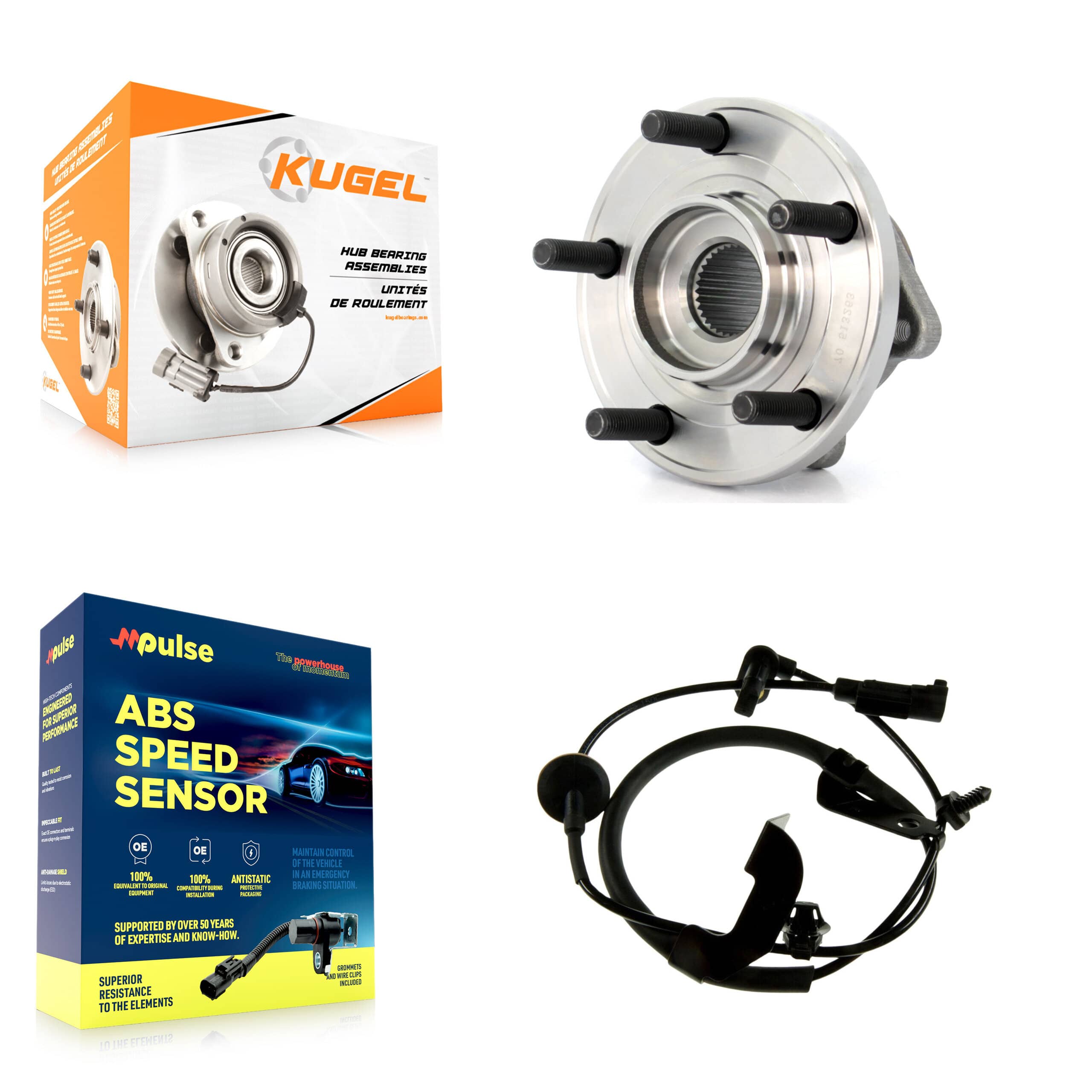 Kugel - K7S-102236 - Front Wheel Bearing and Hub Assembly Kits