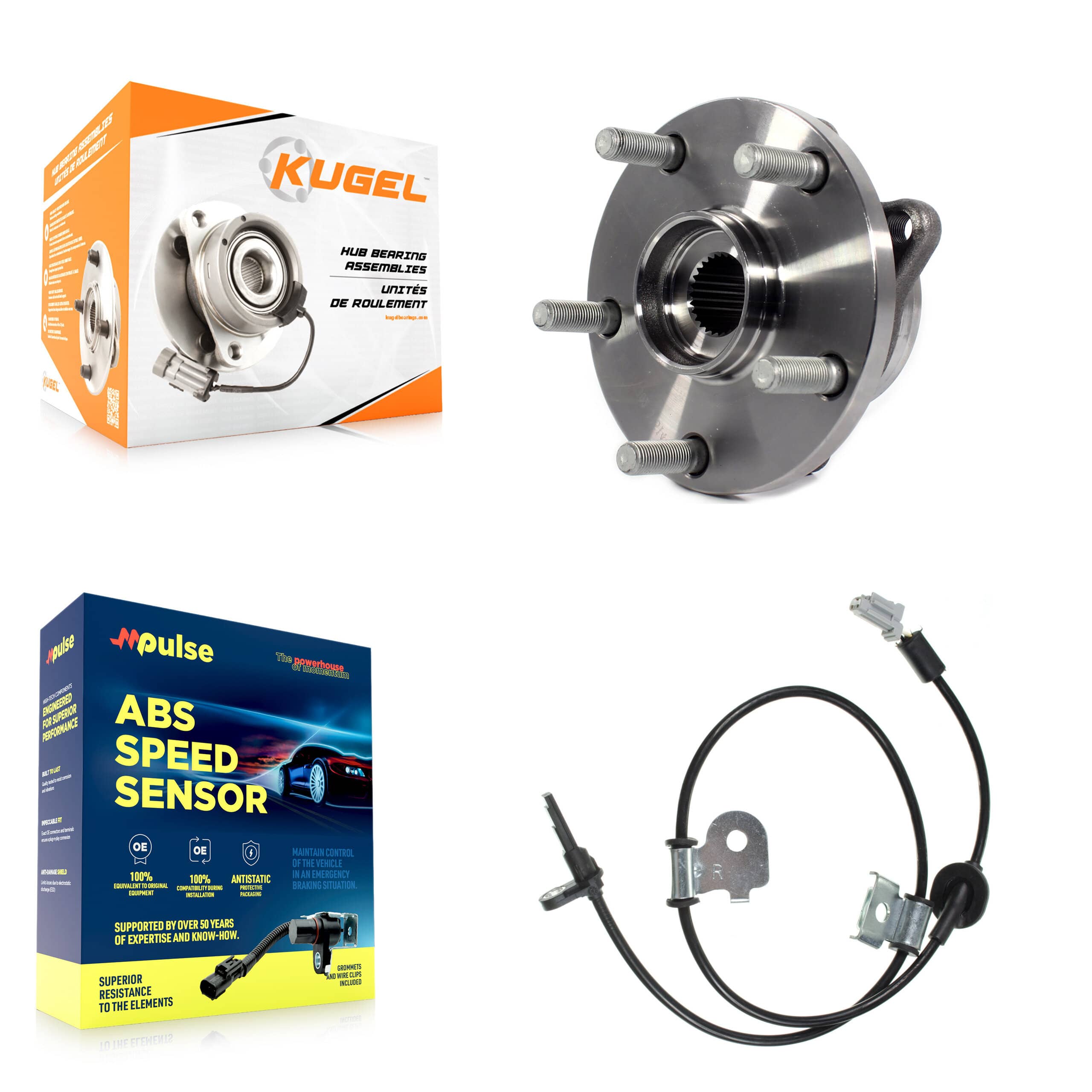 Kugel - K7S-102238 - Front Wheel Bearing and Hub Assembly Kits