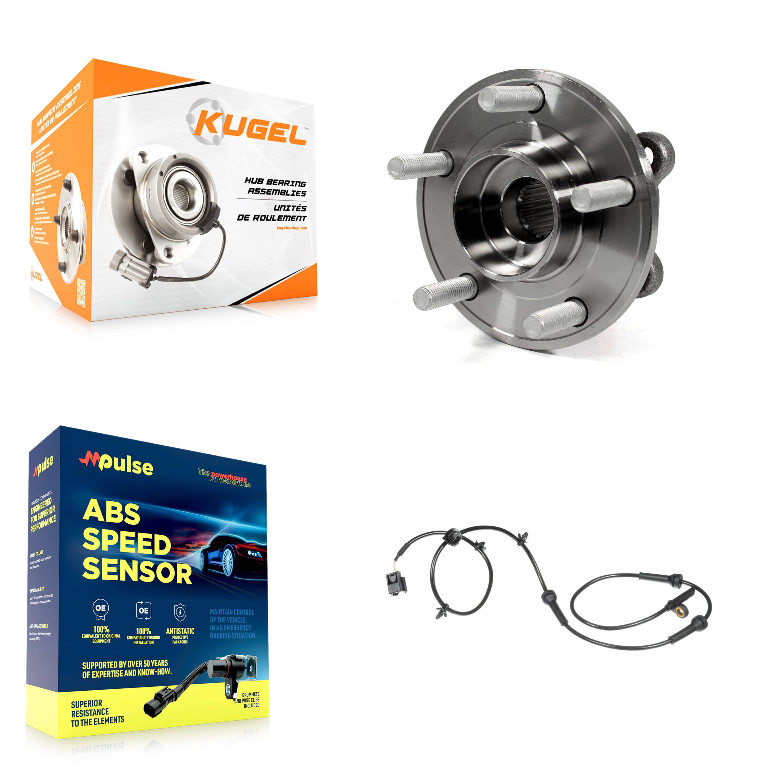 Kugel - K7S-102257 - Front Wheel Bearing and Hub Assembly Kits