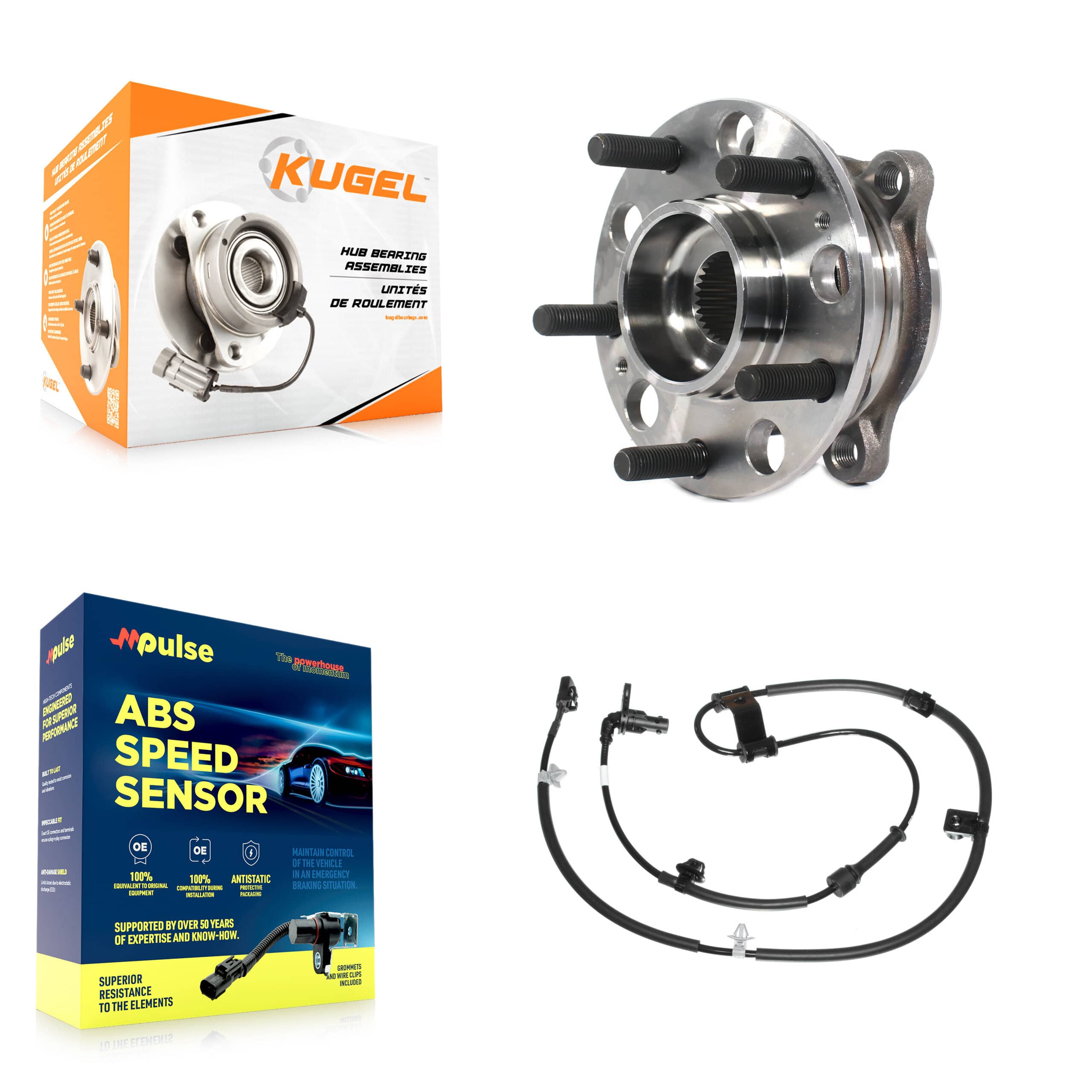 Kugel - K7S-102554 - Front Wheel Bearing and Hub Assembly Kits