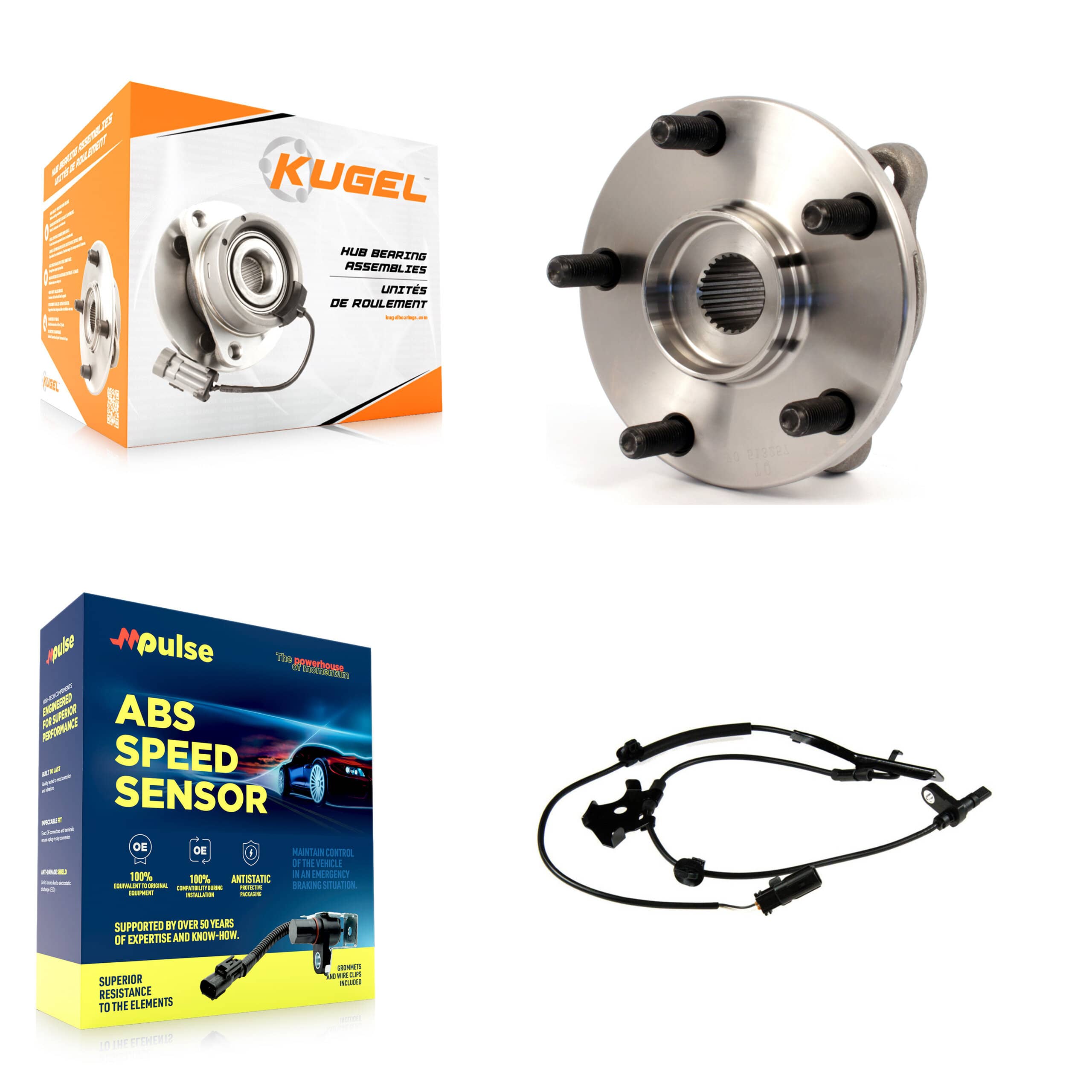 Kugel - K7S-102572 - Front Wheel Bearing and Hub Assembly Kits