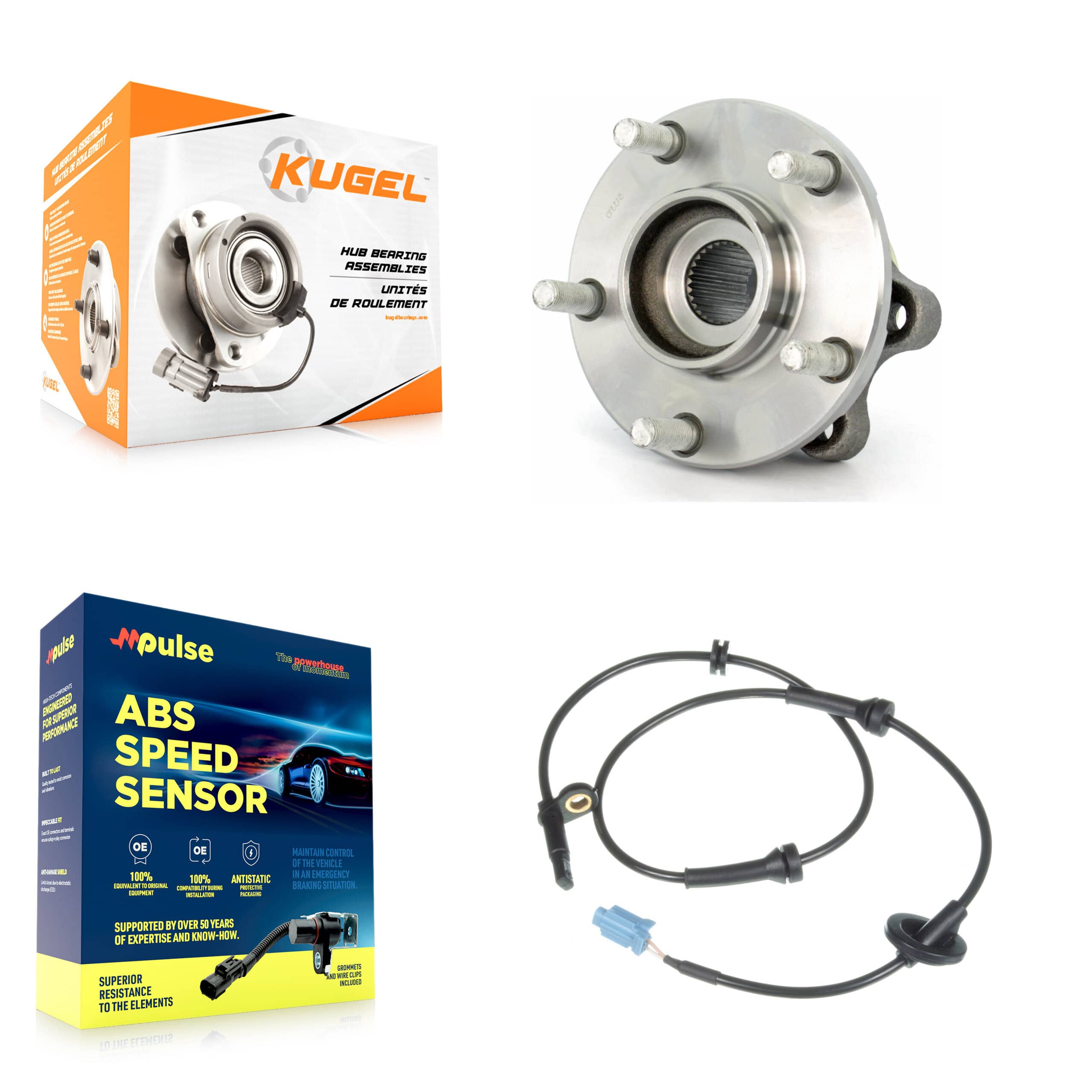 Kugel - K7S-102579 - Front Wheel Bearing and Hub Assembly Kits