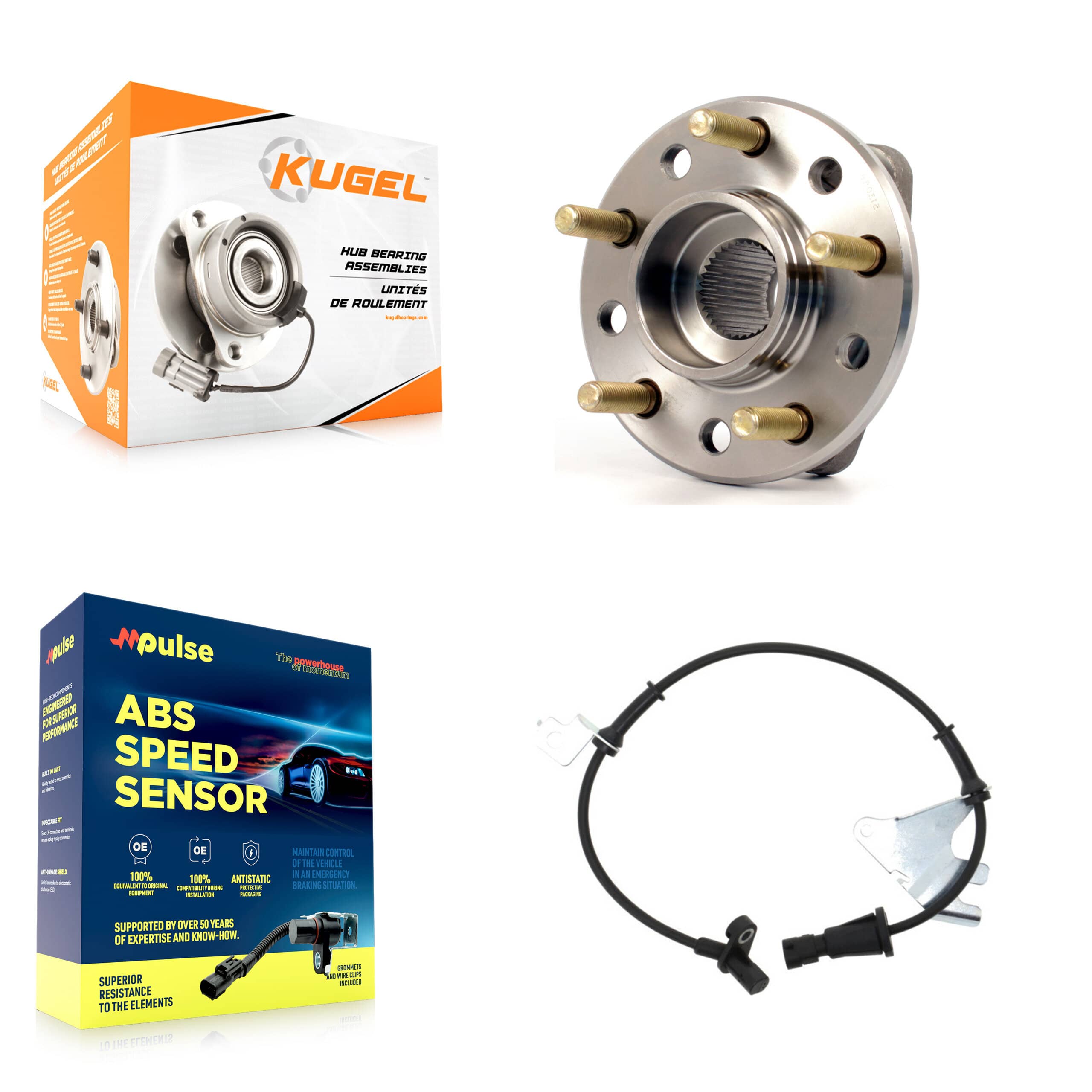 Kugel - K7S-102620 - Front Wheel Bearing and Hub Assembly Kits