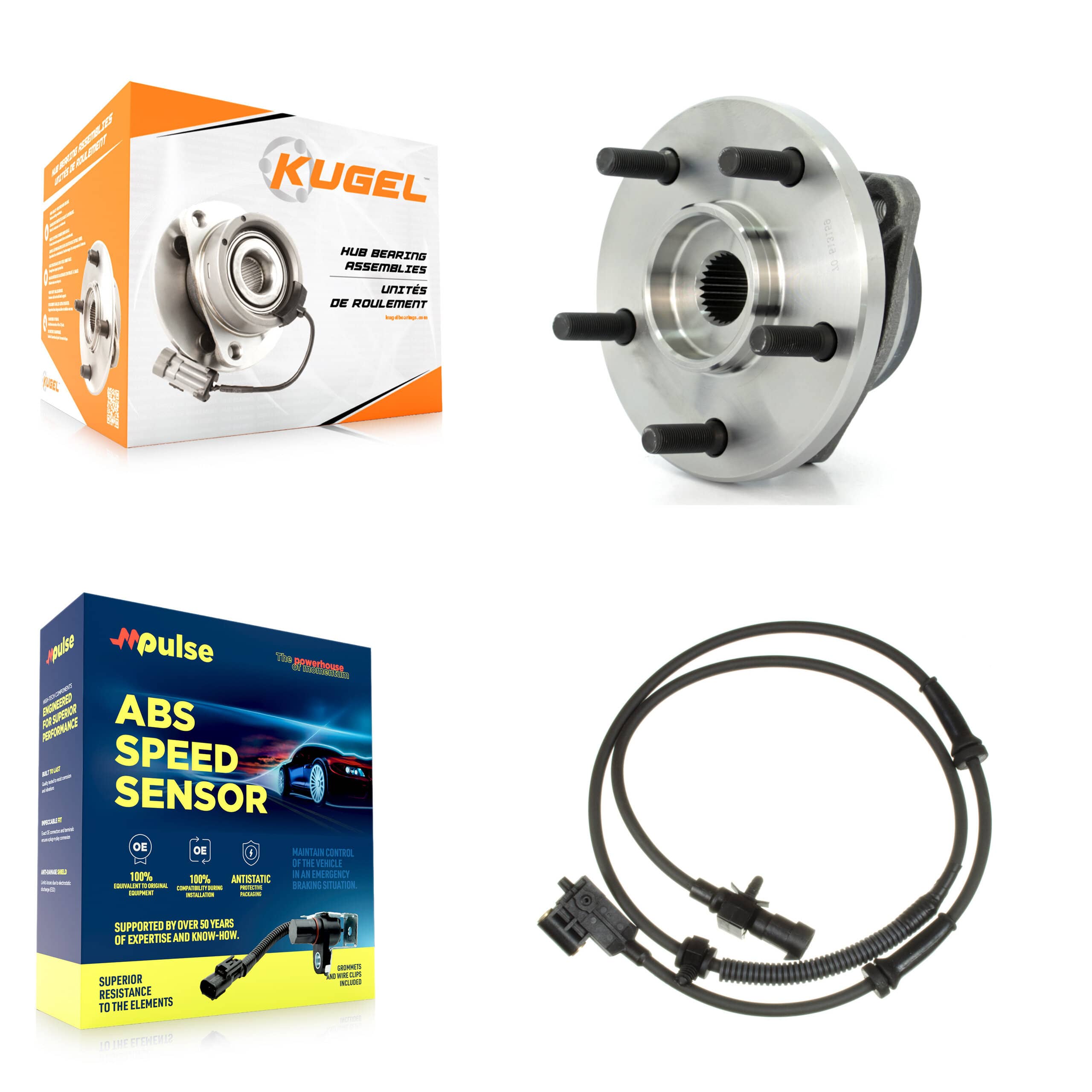 Kugel - K7S-102636 - Front Wheel Bearing and Hub Assembly Kits