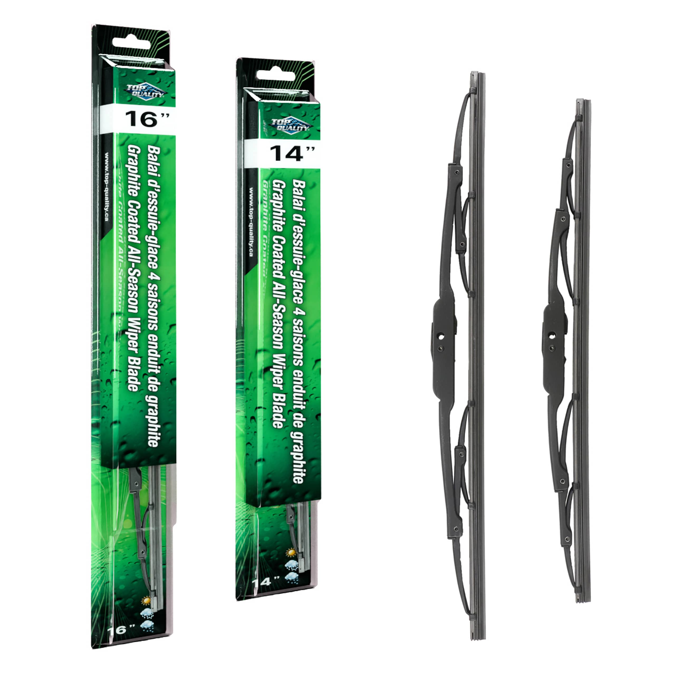 Top Quality - K90-100015 - Front Windshield Wiper Blade Kits