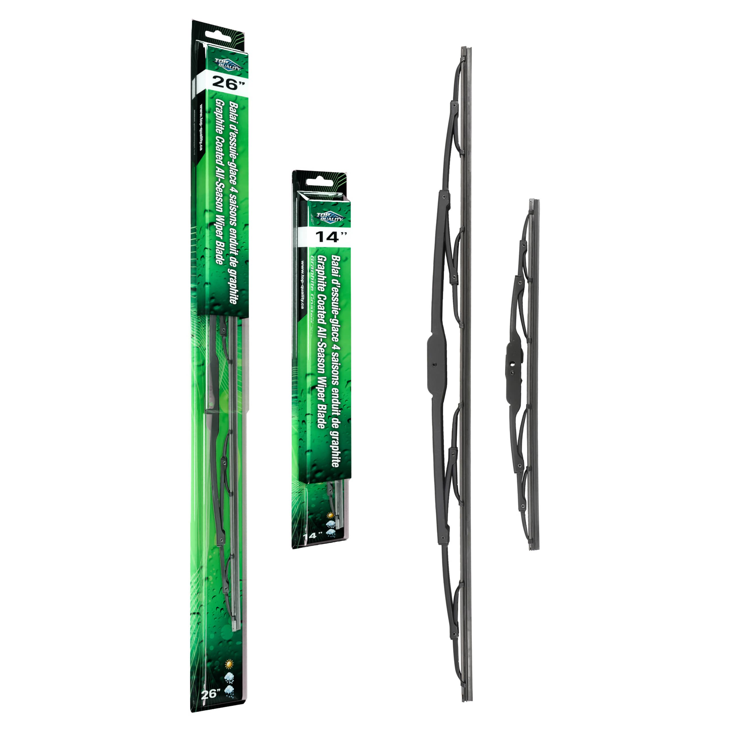 Top Quality - K90-100018 - Front Windshield Wiper Blade Kits