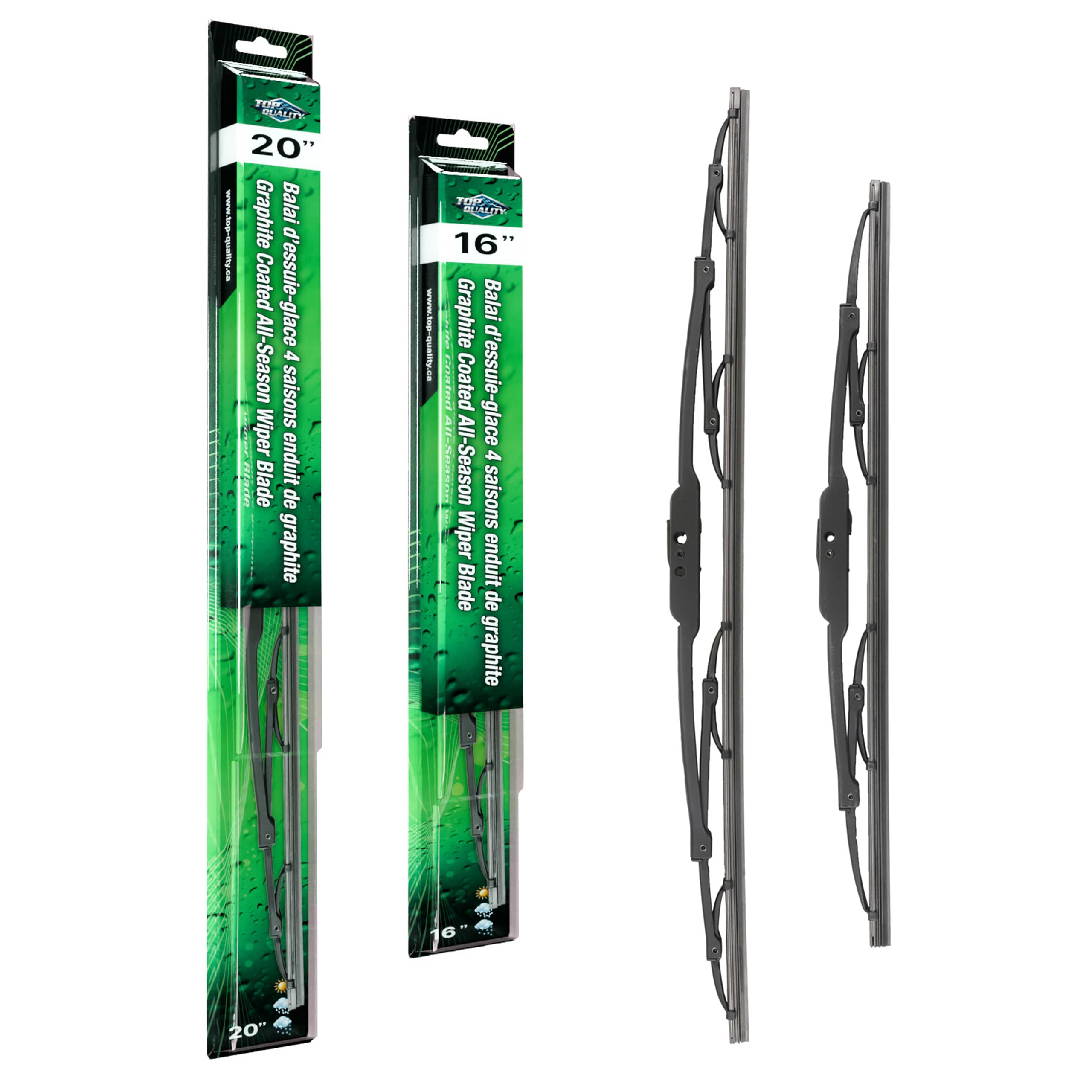 Top Quality - K90-100040 - Front Windshield Wiper Blade Kits