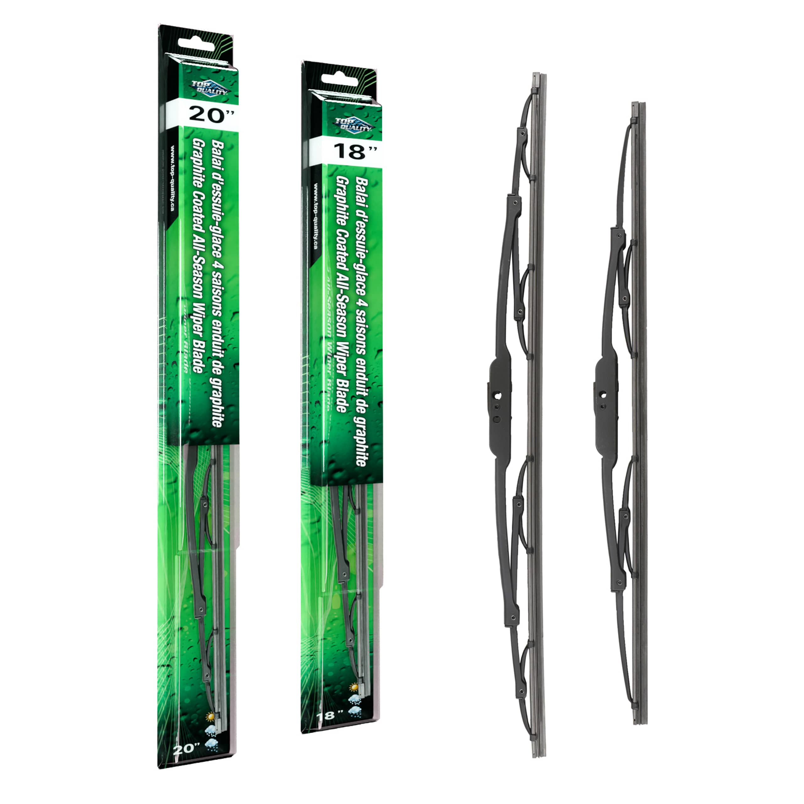 Top Quality - K90-100079 - Front Windshield Wiper Blade Kits