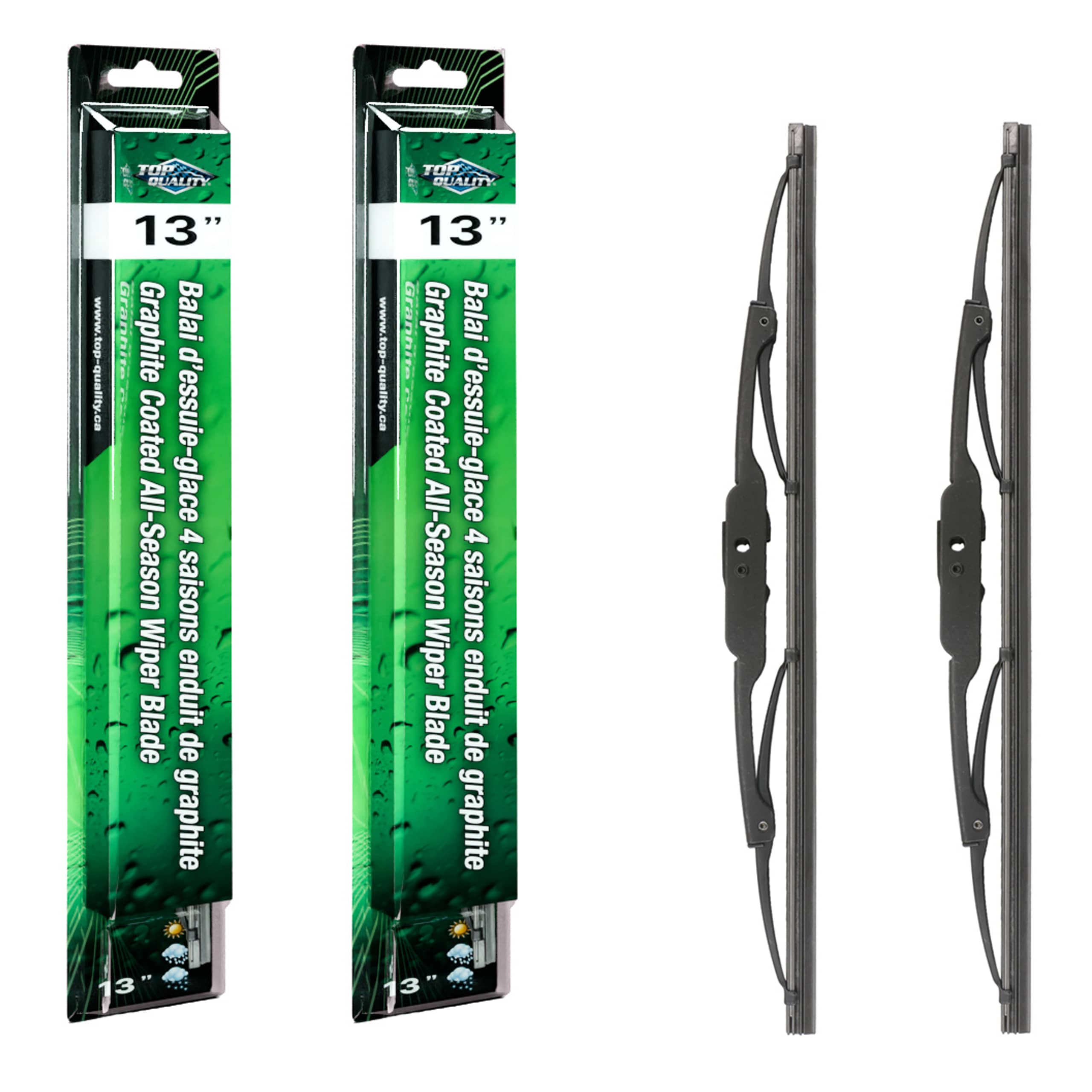 Top Quality - K90-100556 - Front Windshield Wiper Blade Kits