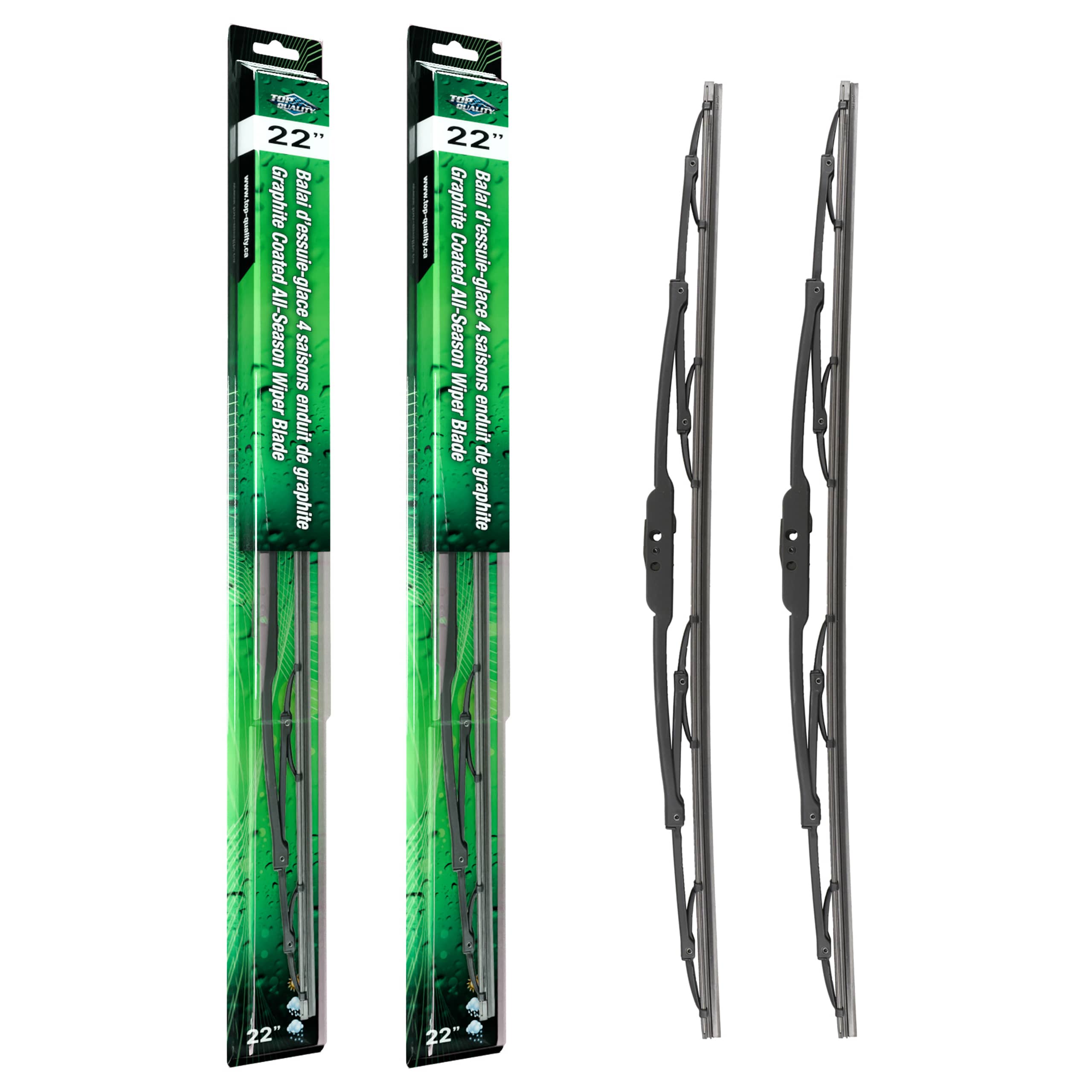 Top Quality - K90-100565 - Front Windshield Wiper Blade Kits