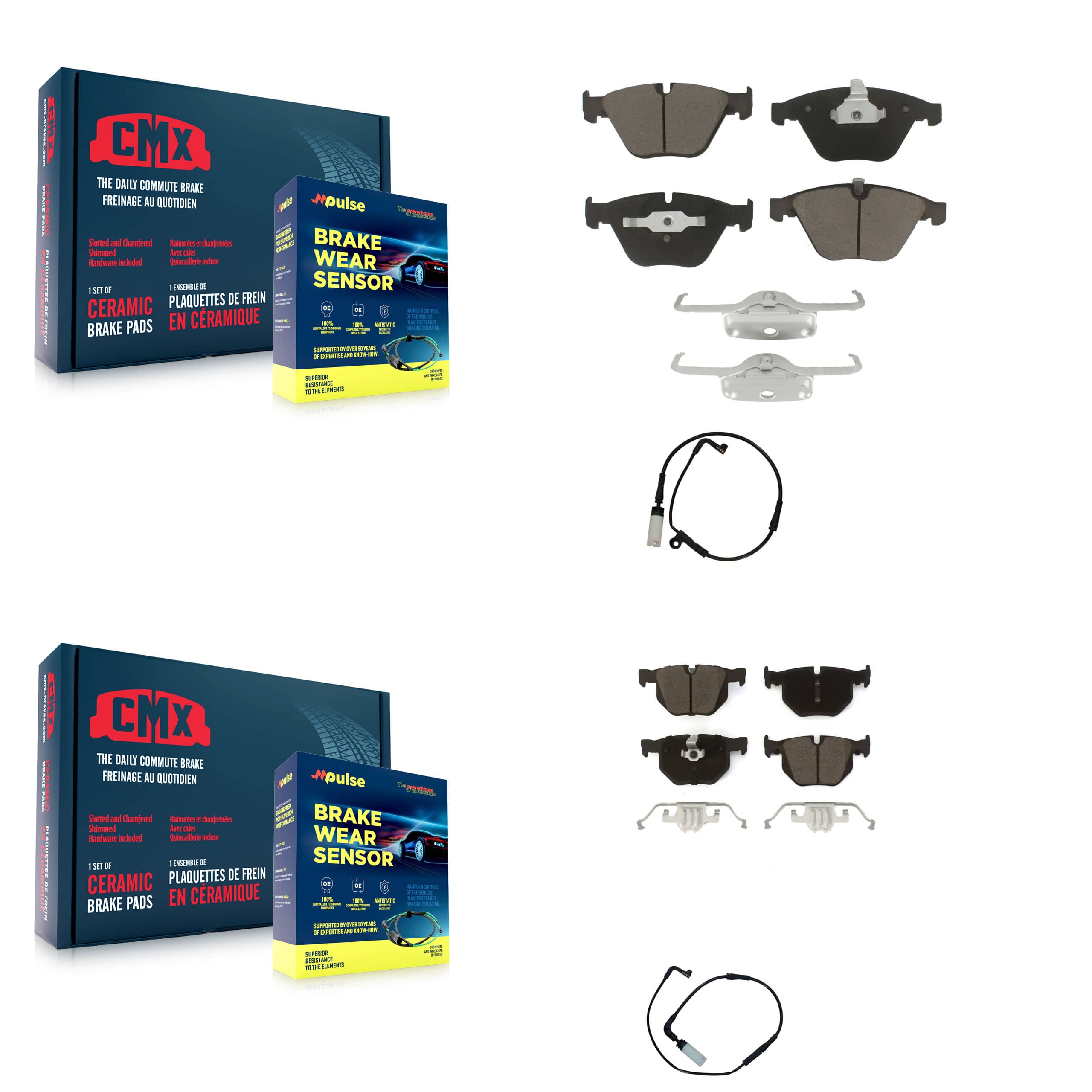 CMX - KCW-100012 - Front and Rear Disc Brake Pad Kits