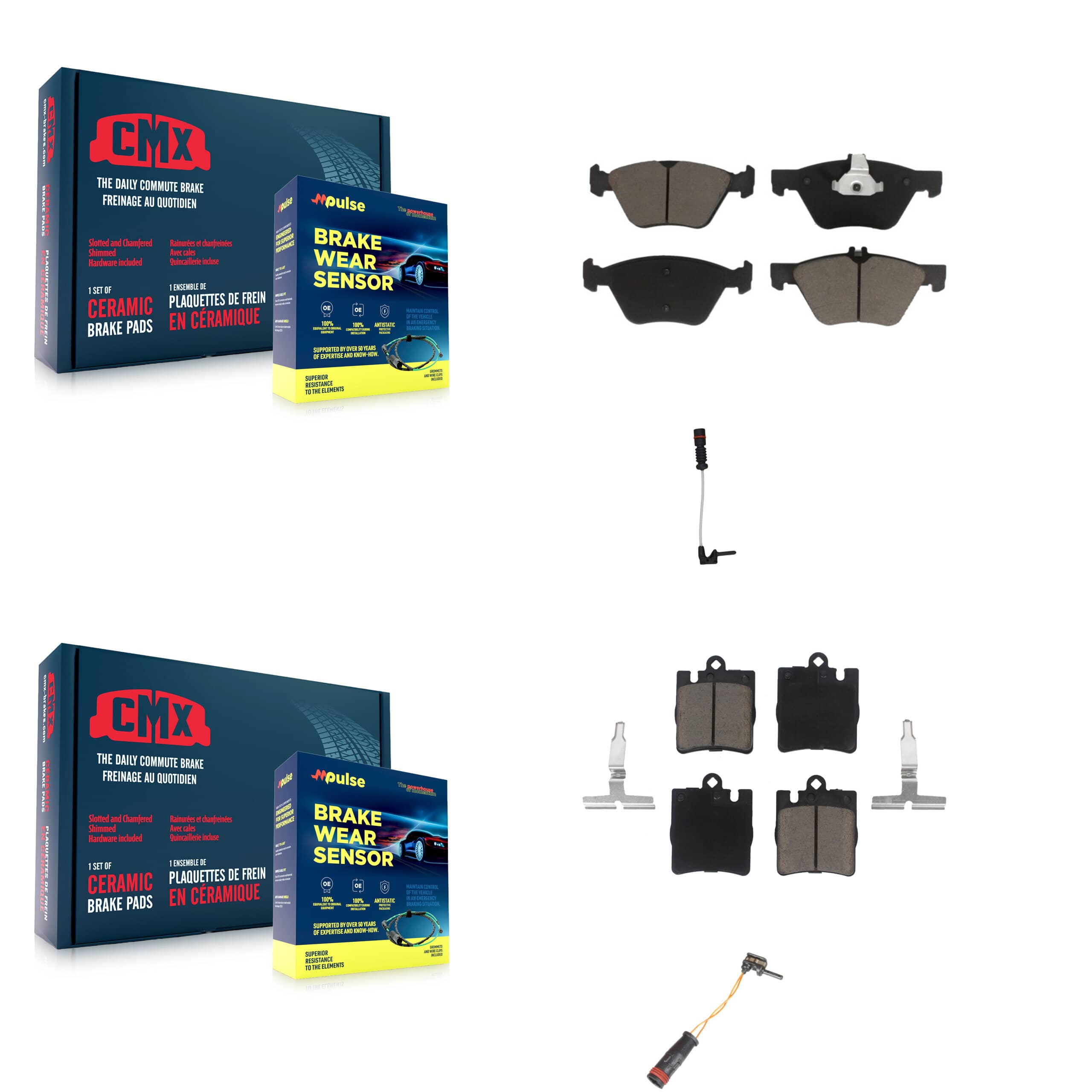 CMX - KCW-100038 - Front and Rear Disc Brake Pad Kits