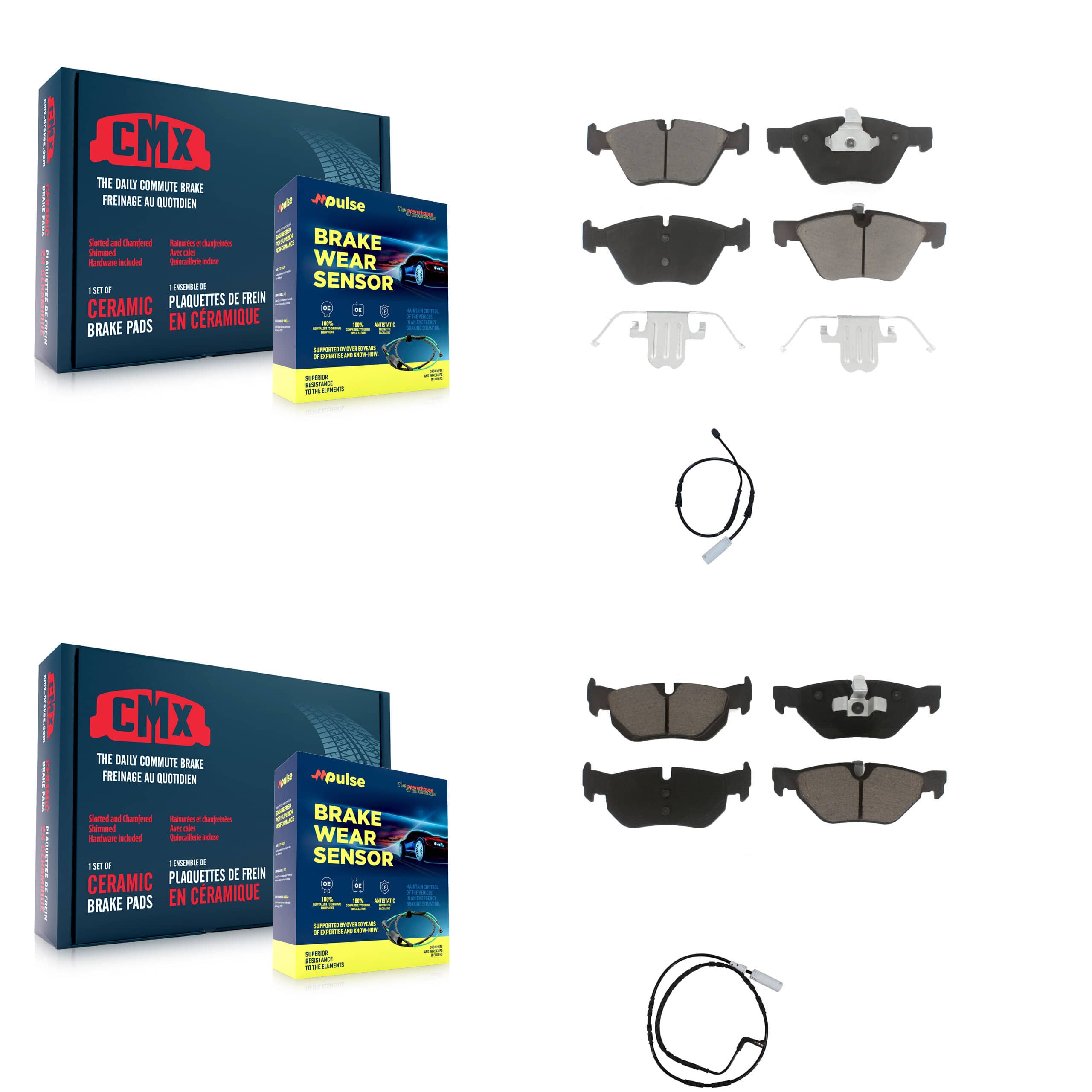 CMX - KCW-100068 - Front and Rear Disc Brake Pad Kits