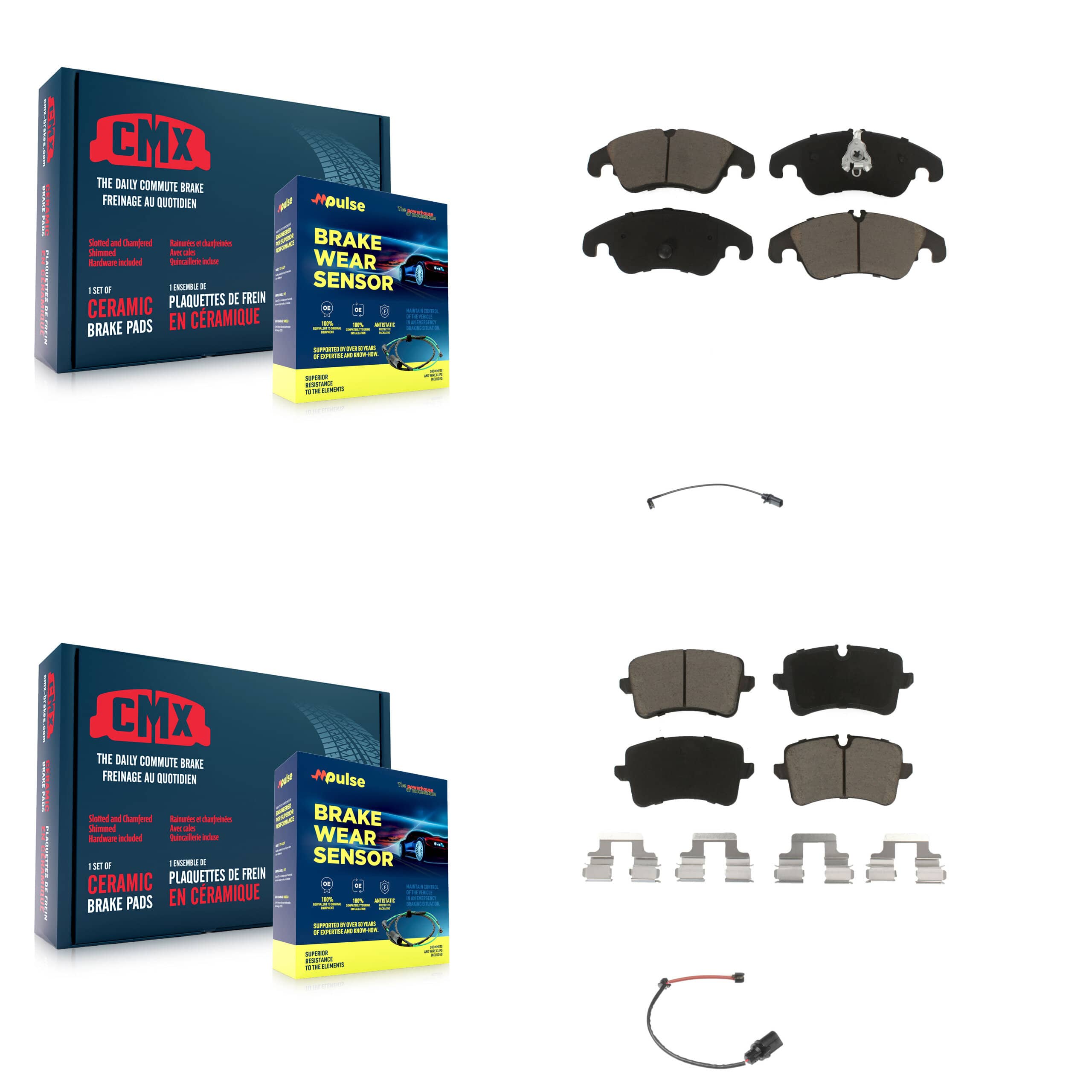 CMX - KCW-100111 - Front and Rear Disc Brake Pad Kits