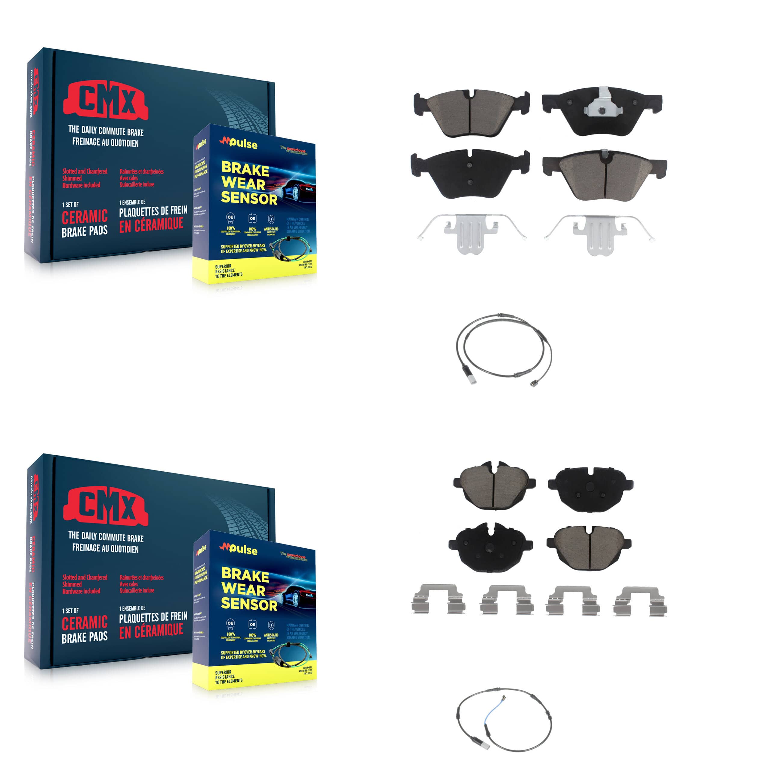 CMX - KCW-100155 - Front and Rear Disc Brake Pad Kits