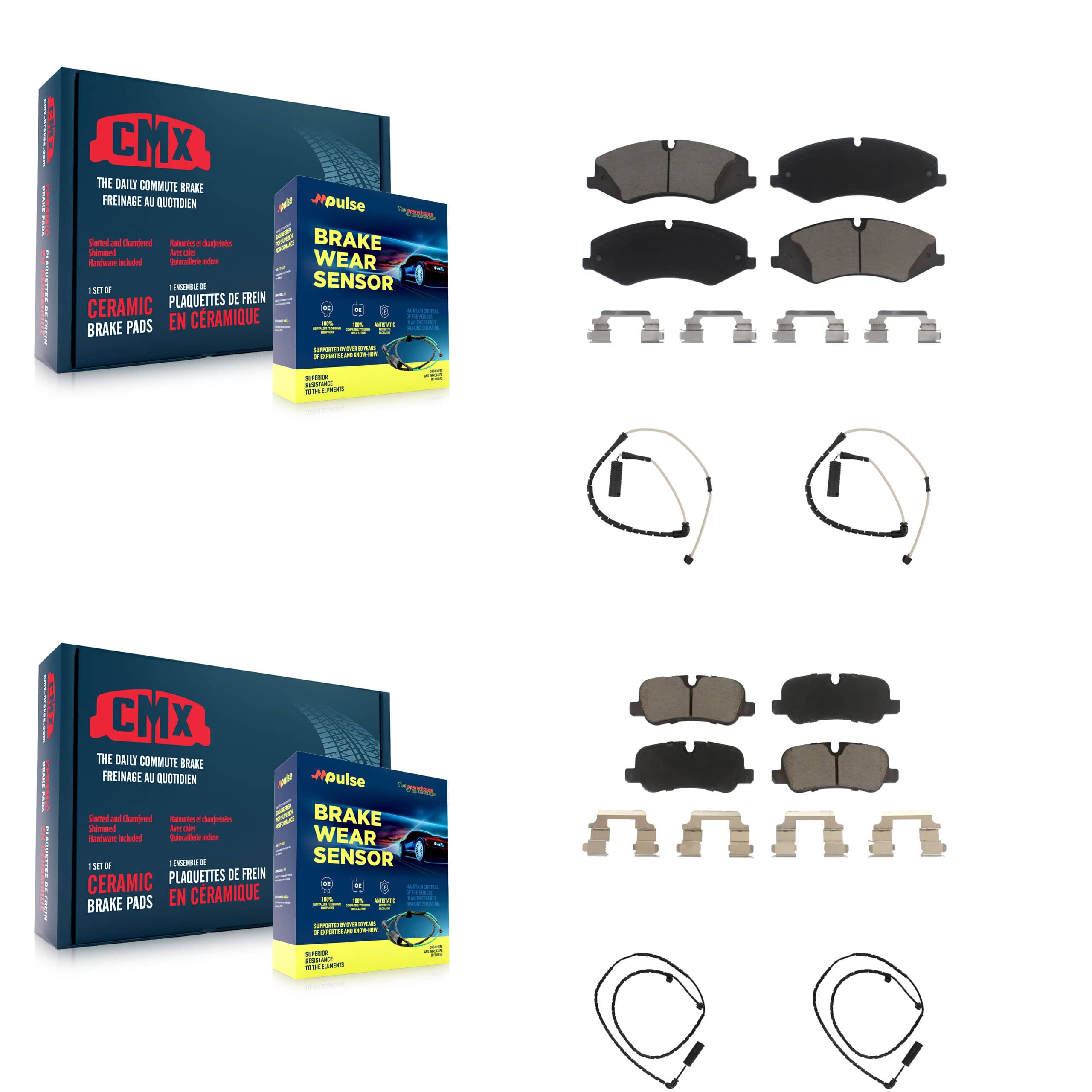 CMX - KCW-100180 - Front and Rear Disc Brake Pad Kits