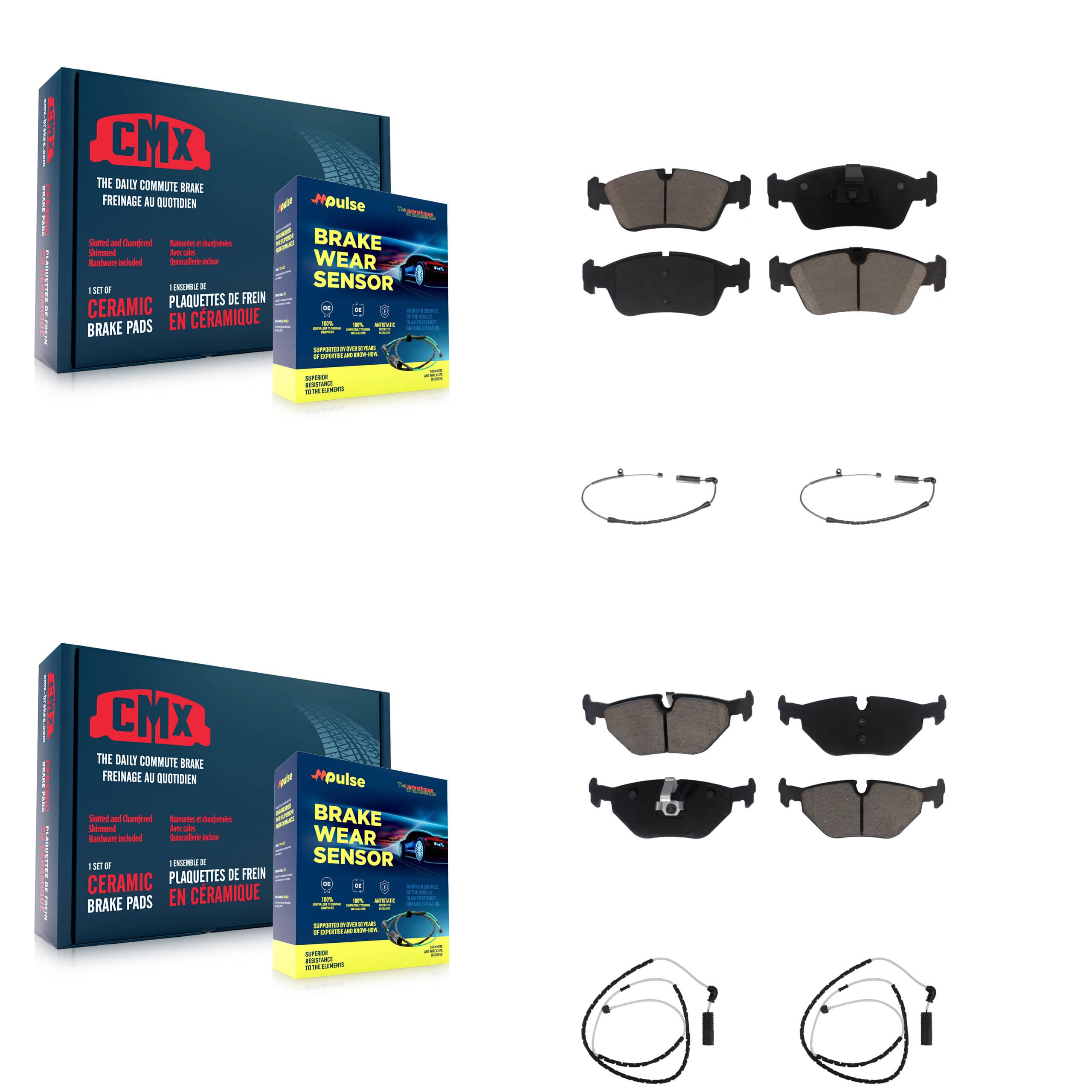 CMX - KCW-100200 - Front and Rear Disc Brake Pad Kits