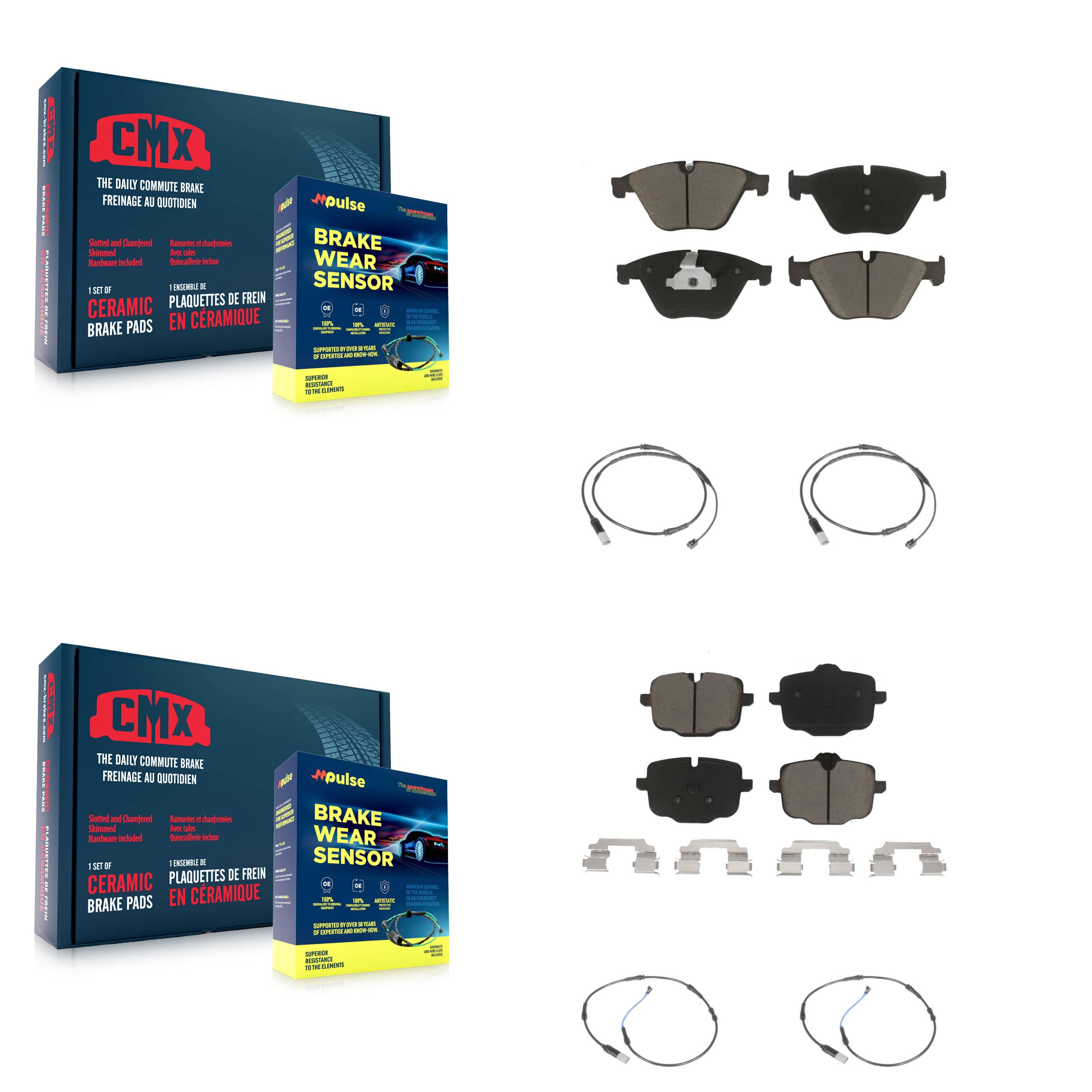 CMX - KCW-100286 - Front and Rear Disc Brake Pad Kits