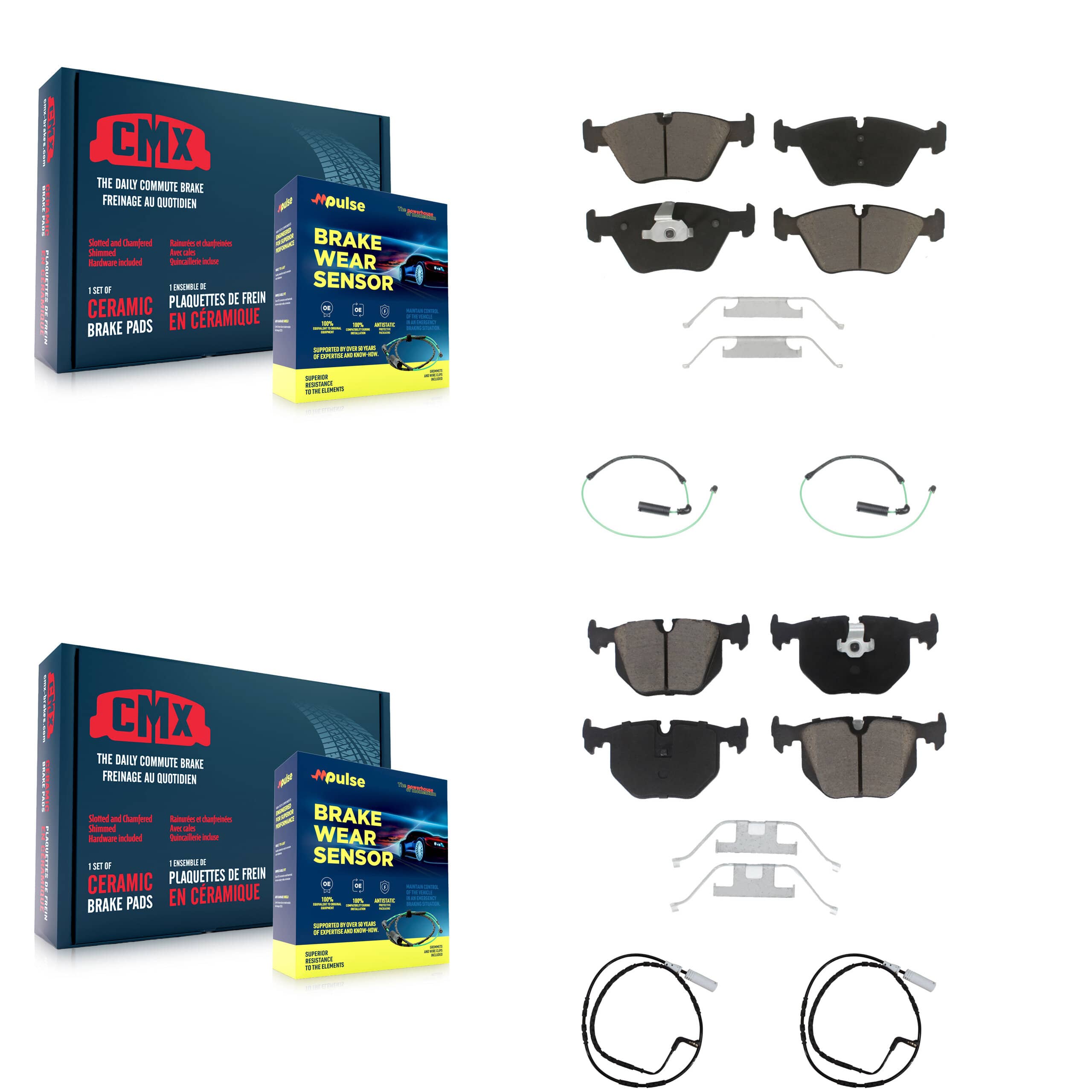 CMX - KCW-100329 - Front and Rear Disc Brake Pad Kits